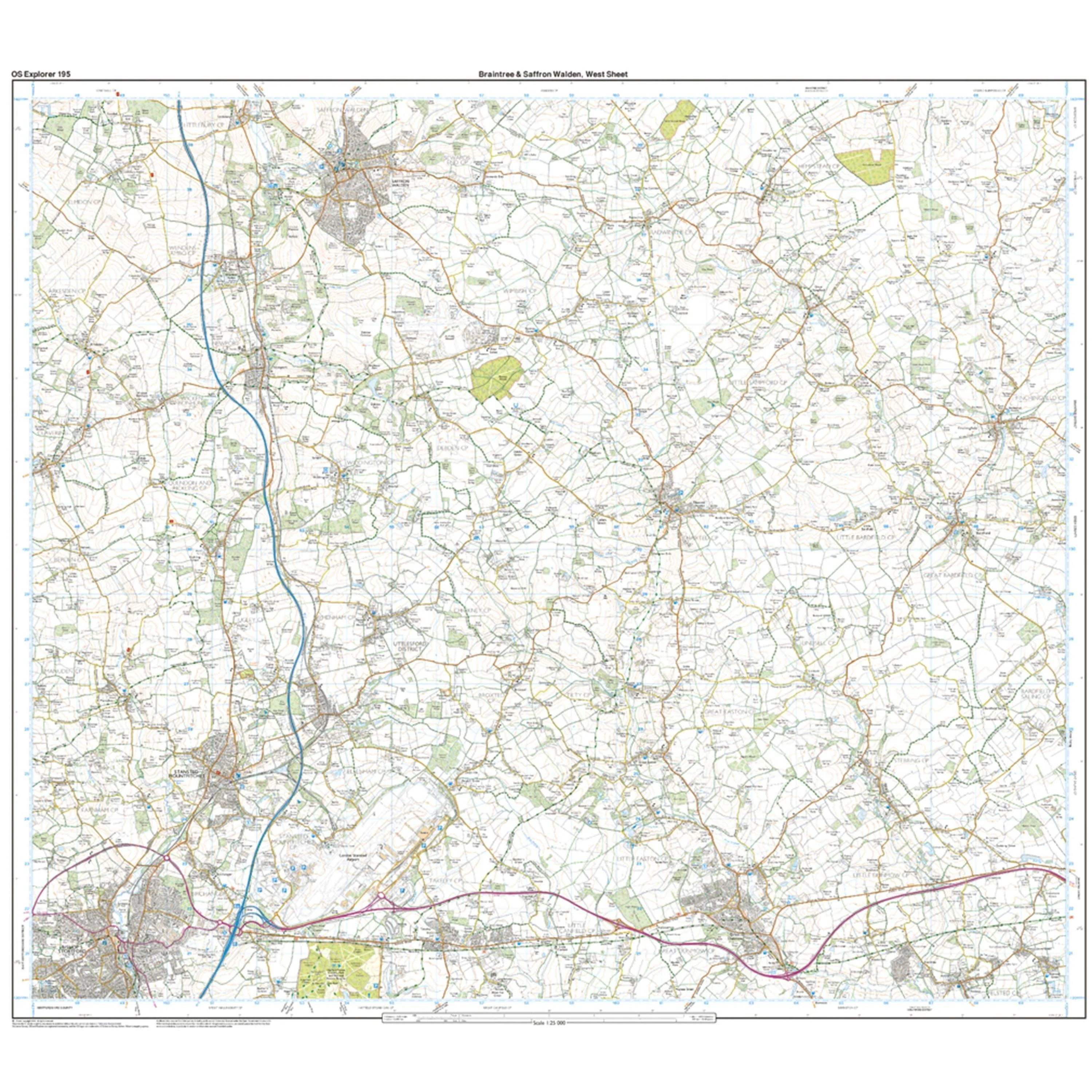 Explorer 195 Braintree & Saffron Walden Map With Digital Version - Image 4