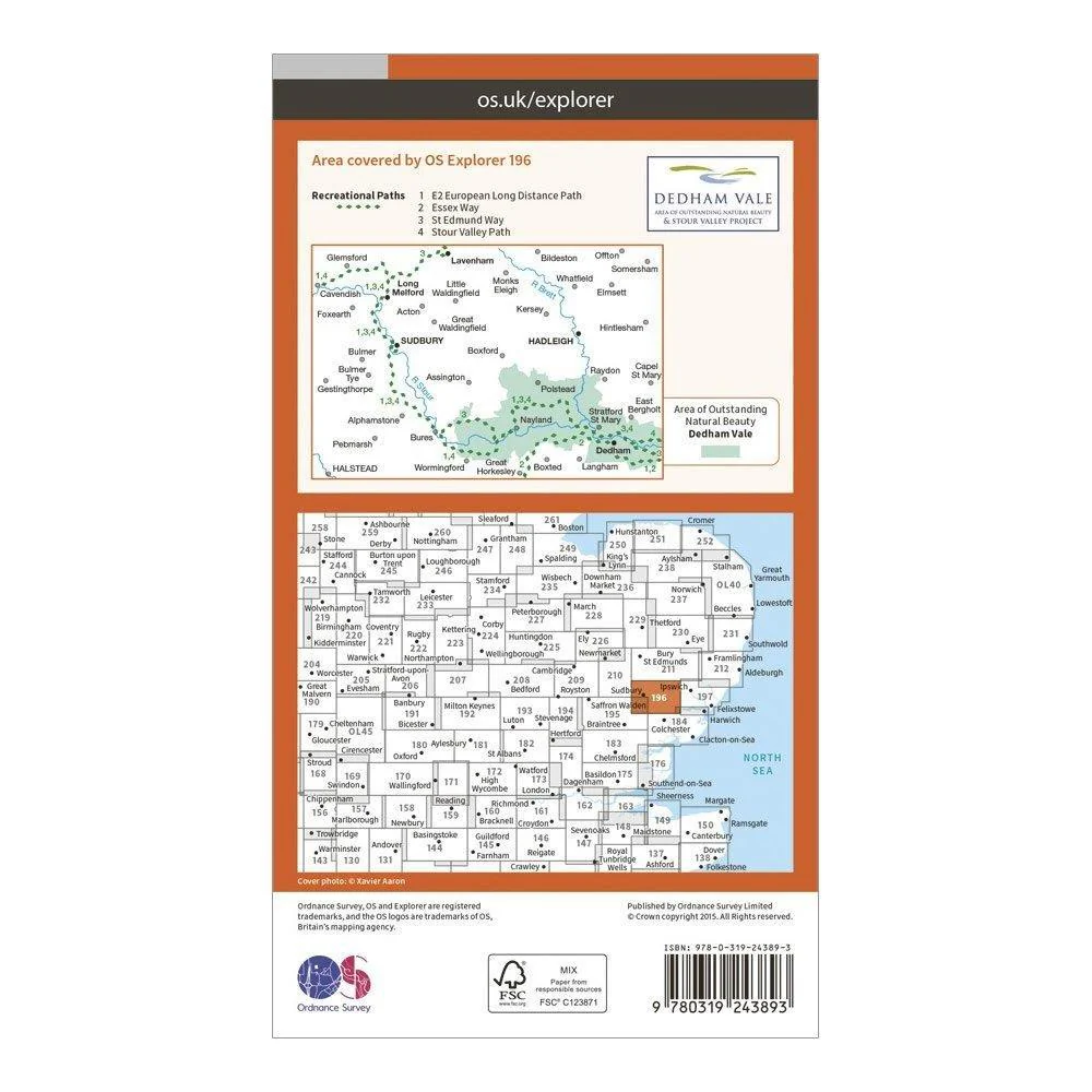 Explorer 196 Sudbury, Hadleigh & Dedham Vale Map With Digital Version - Image 2