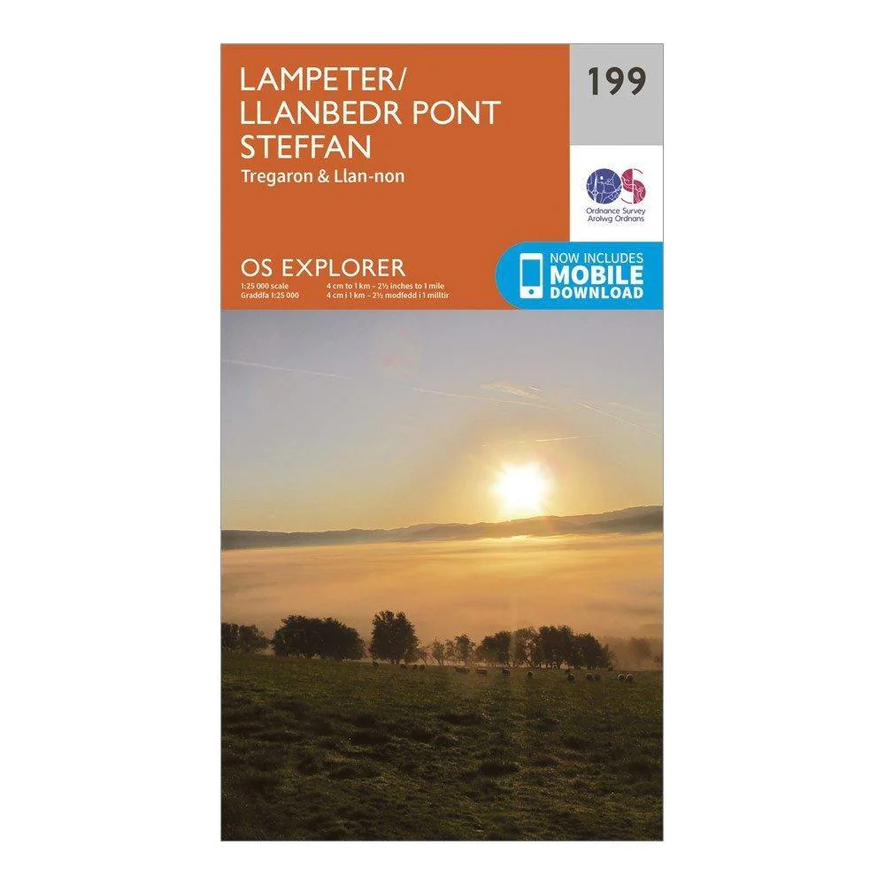 Explorer 199 Lampeter, Tregaron & Llan-non Map With Digital Version - Image 4
