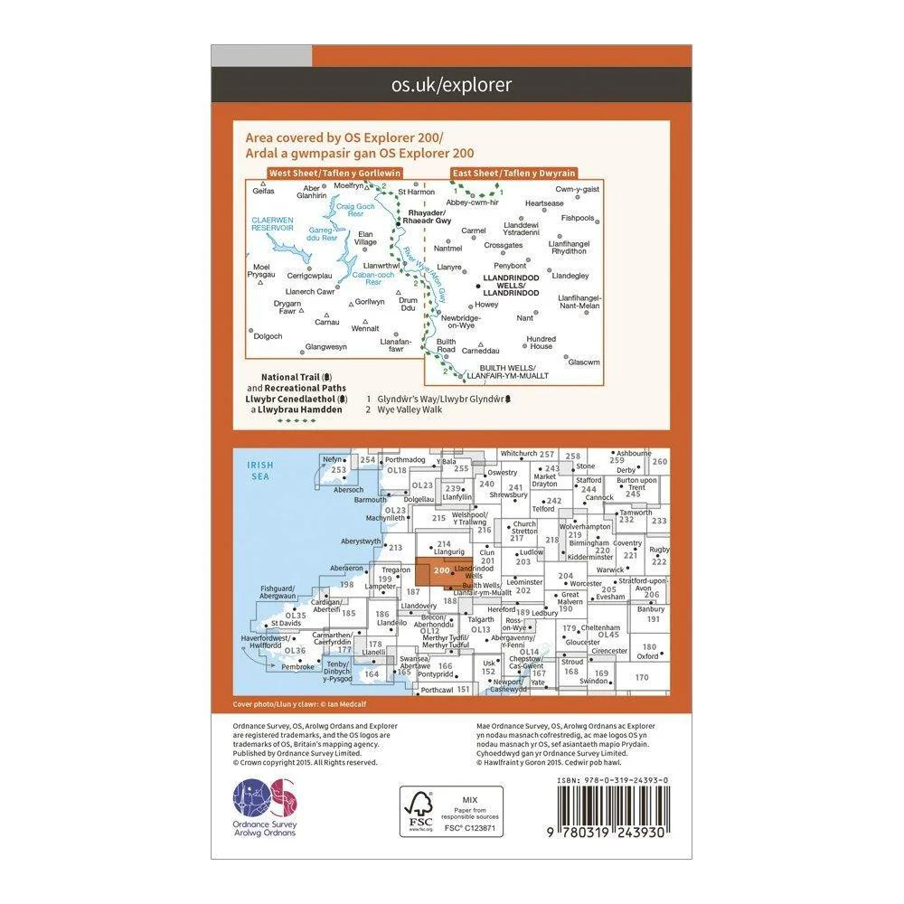 Explorer 200 Llandrindod Wells & Elan Valley & Rhayader Map With Digital Version - Image 2