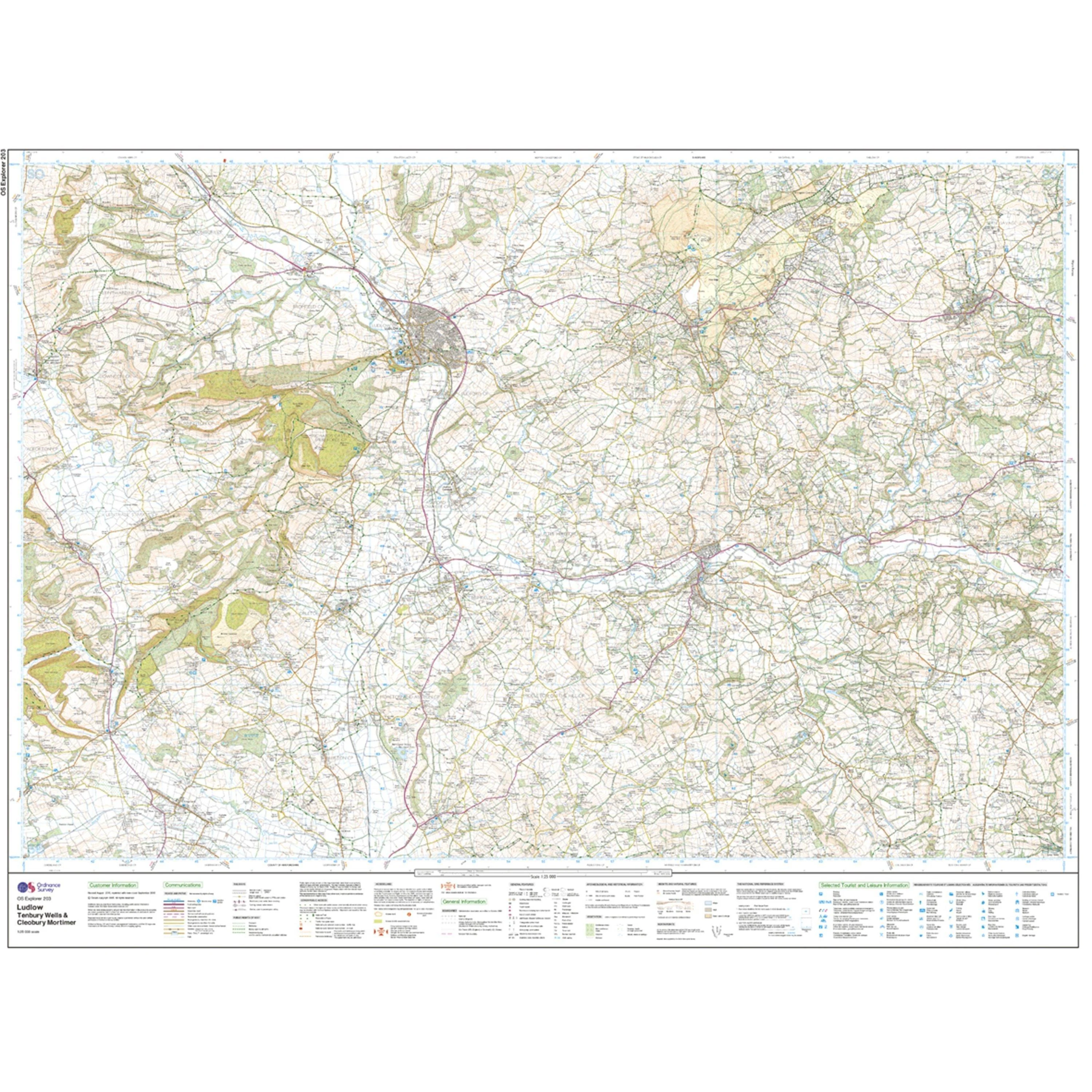 Explorer 203 Ludlow Tenbury Wells  Cleobury Mortimer Map With Digital Version - Image 3
