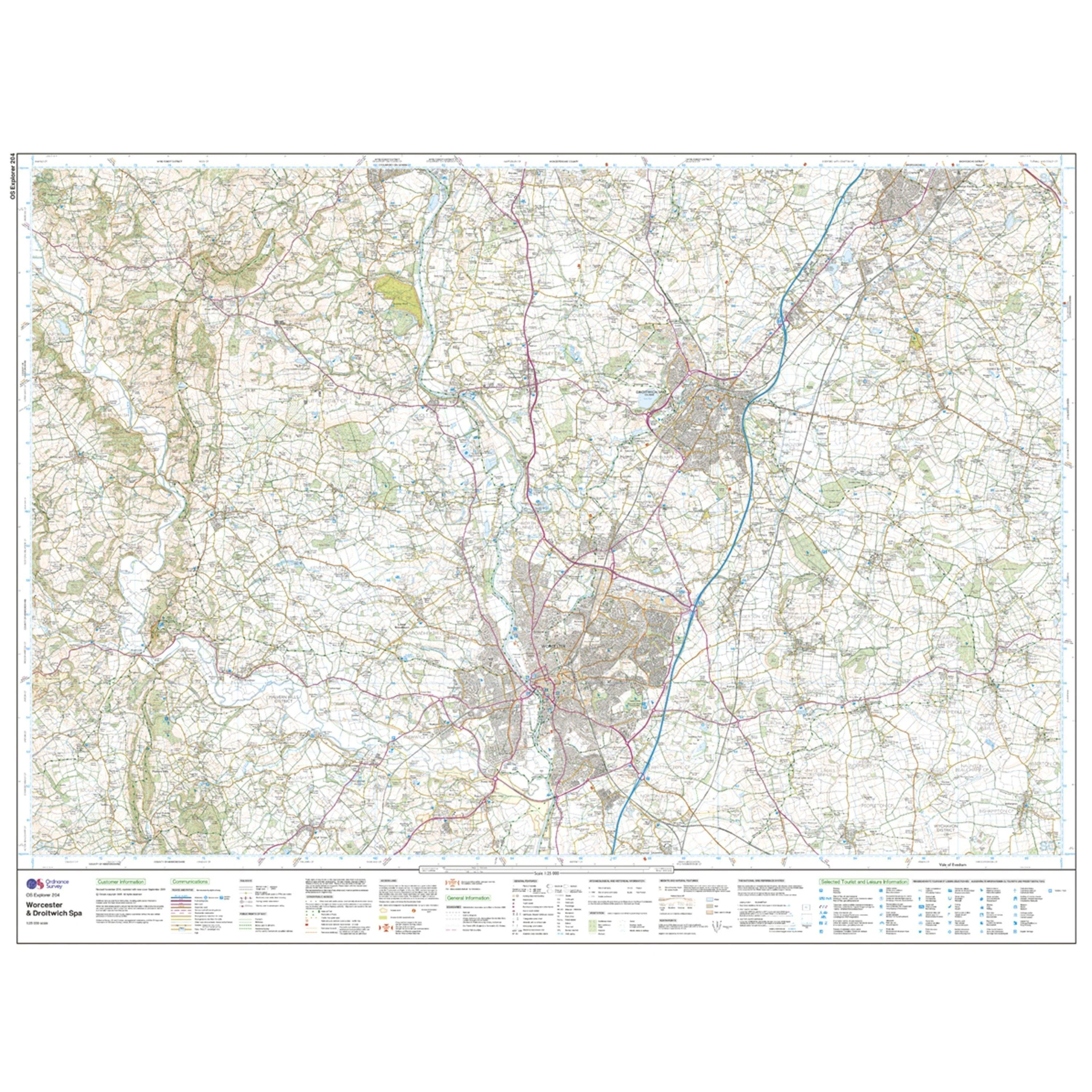 Explorer 204 Worcester & Droitwich Spa Map With Digital Version - Image 3