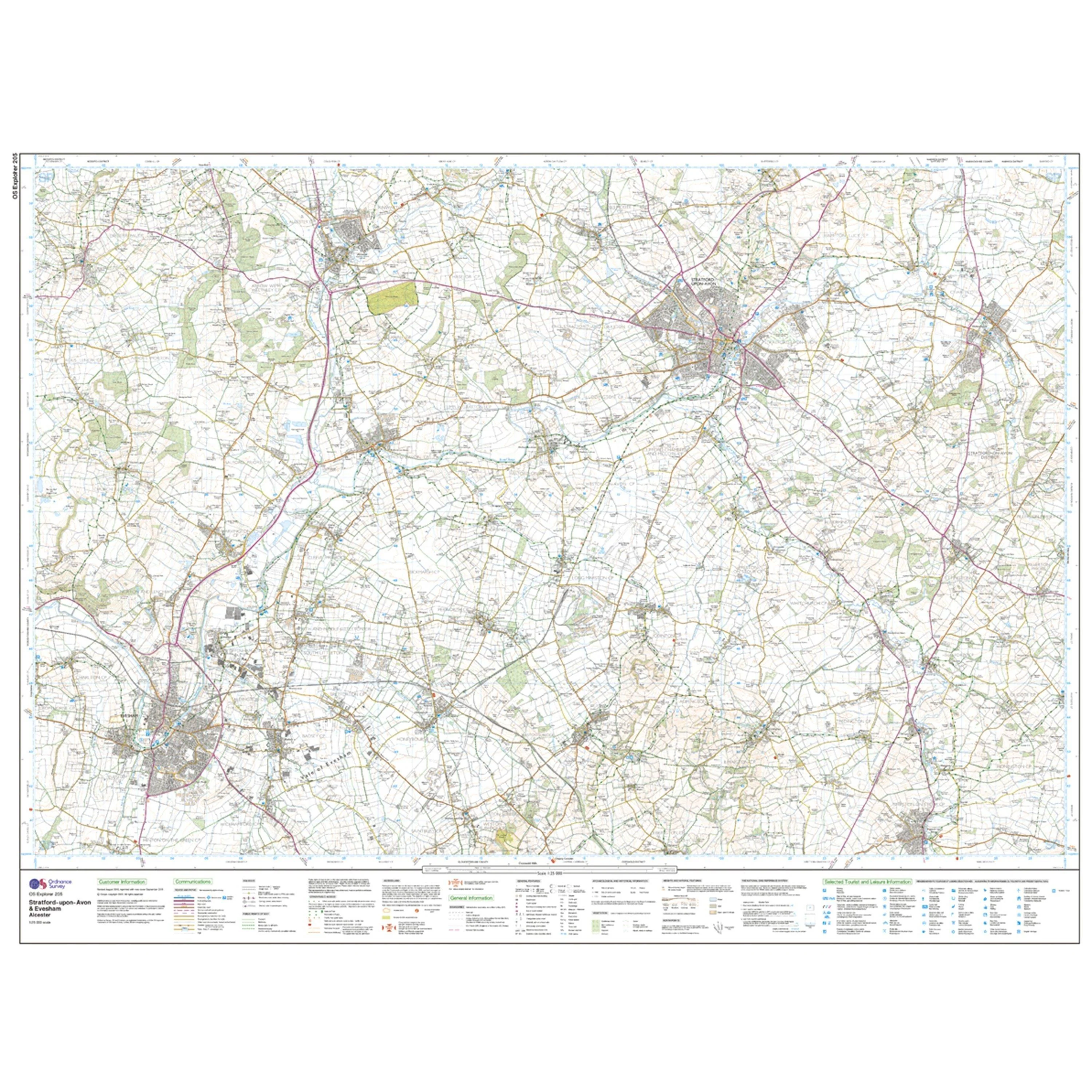 Explorer 205 Stratford-upon-Avon & Evesham Map With Digital Version - Image 3