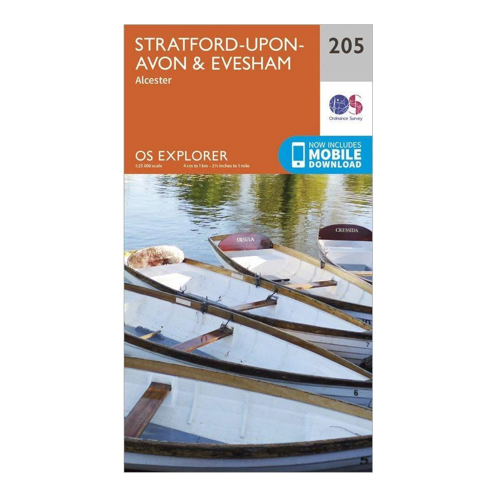 Explorer 205 Stratford-upon-Avon & Evesham Map With Digital Version - Image 4