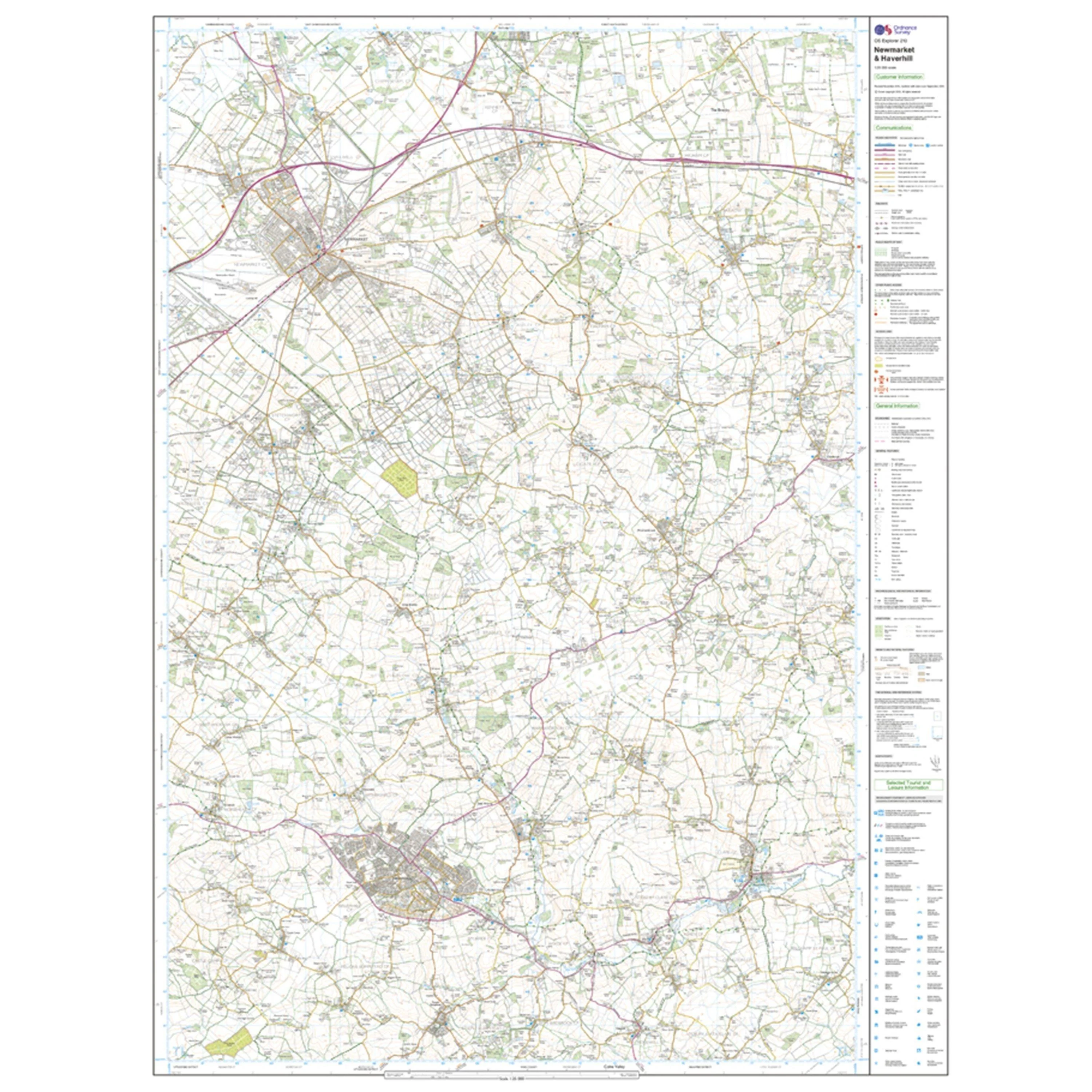 Explorer 210 Newmarket & Havehill, Barrow, Clare & Kedington Map With Digital Version - Image 3