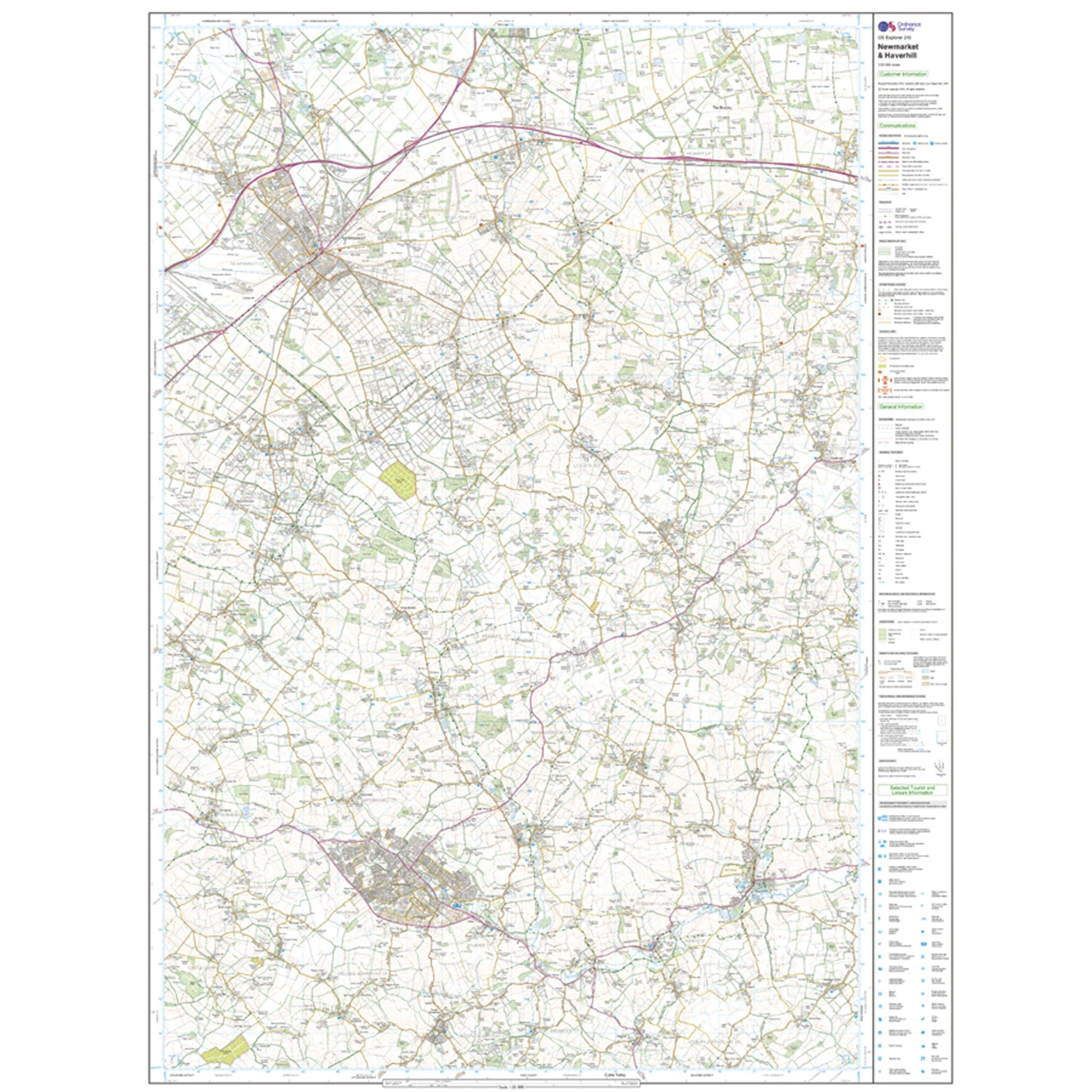 Explorer 210 Newmarket & Havehill, Barrow, Clare & Kedington Map With Digital Version - Image 3