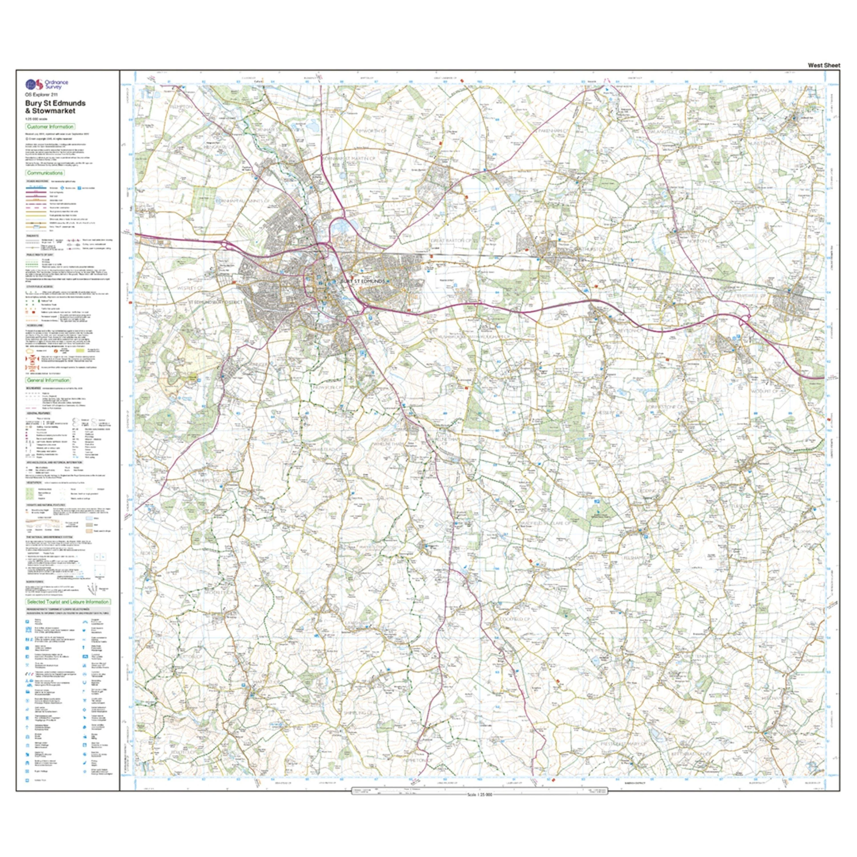 Explorer 211 Bury St Edmunds & Stowmarket Map With Digital Version - Image 4