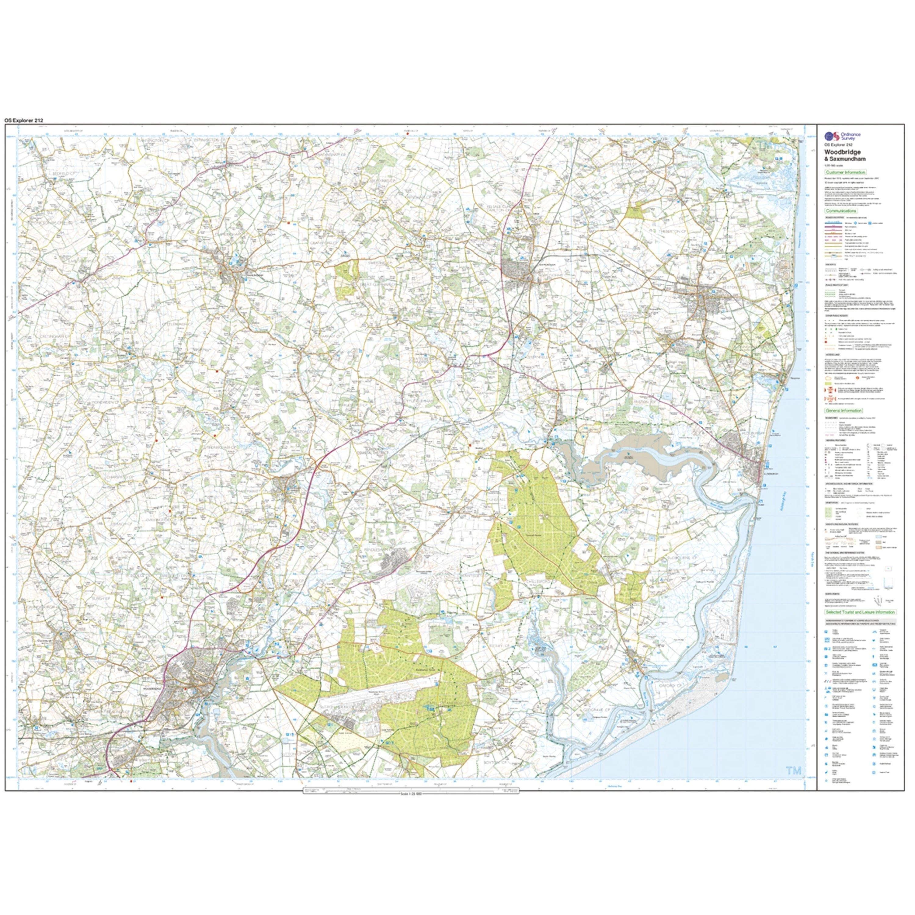 Explorer 212 Woodbridge & Saxmundham Map With Digital Version - Image 3