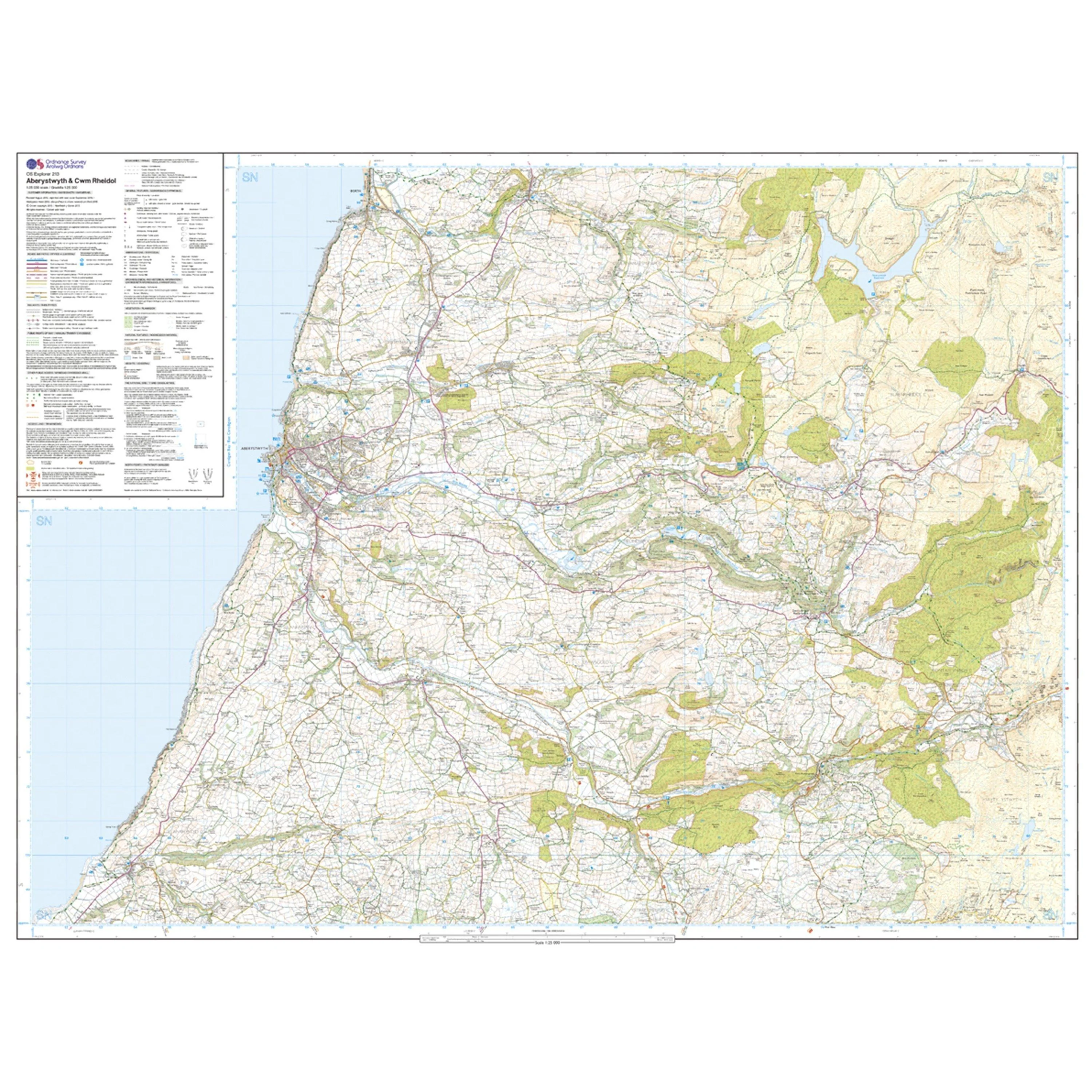 Explorer 213 Aberystwyth & Cwn Rheidol Map With Digital Version - Image 3