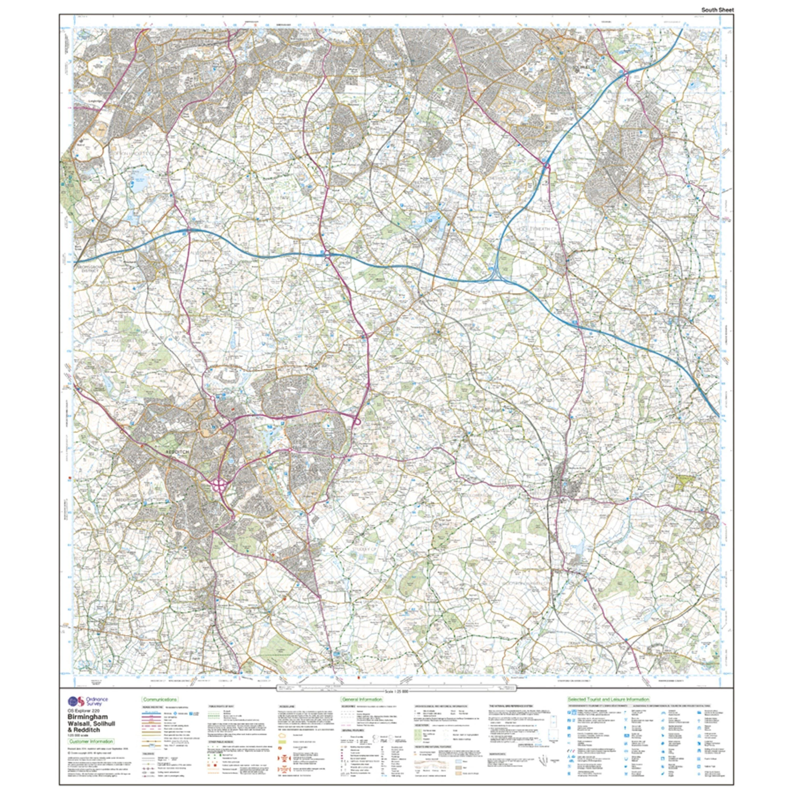 Explorer 220 Birmingham, Walsall, Solihull & Redditch Map With Digital Version - Image 4