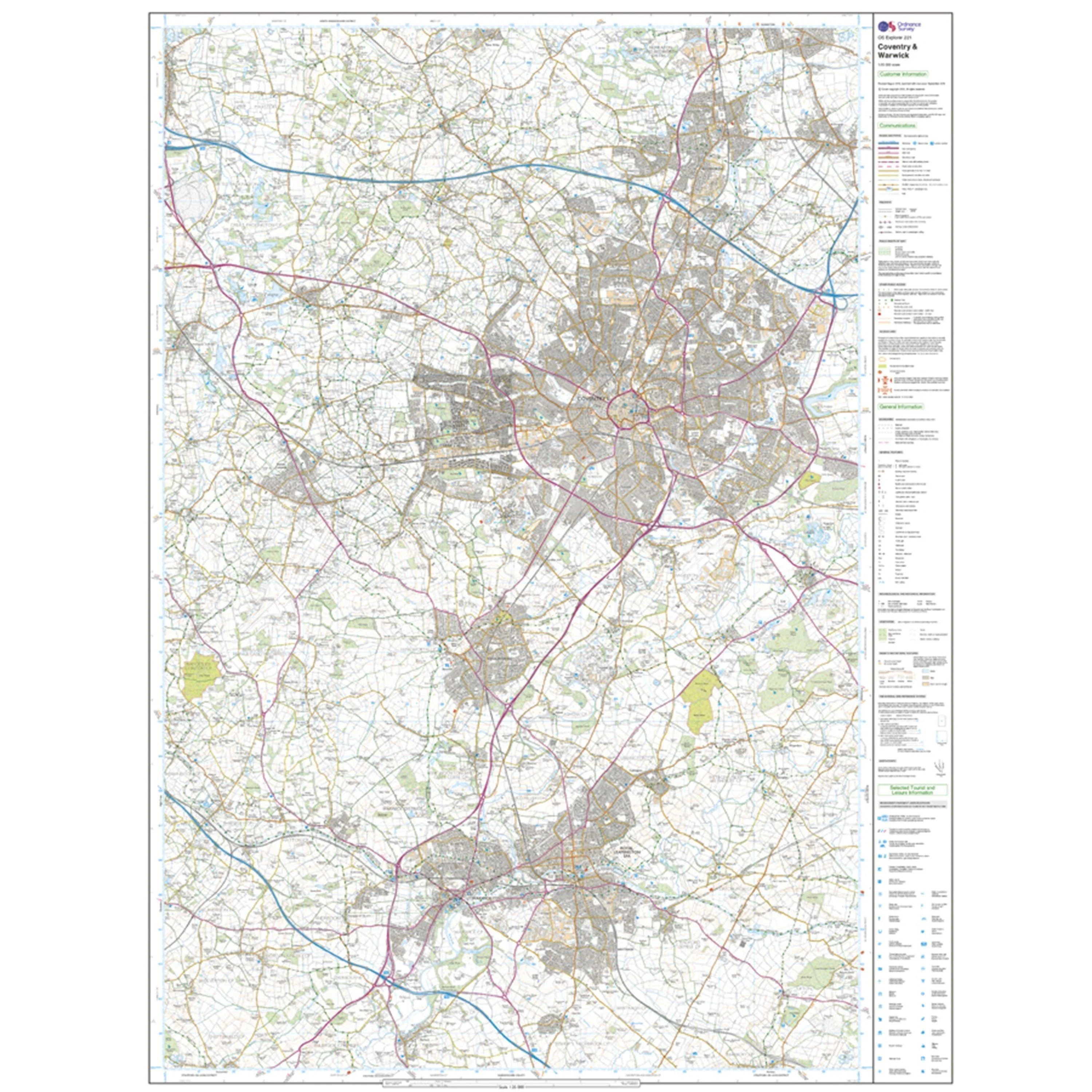 Explorer 221 Coventry Warwick Royal Leamington Spa  Kenilworth Map With Digital Version - Image 3