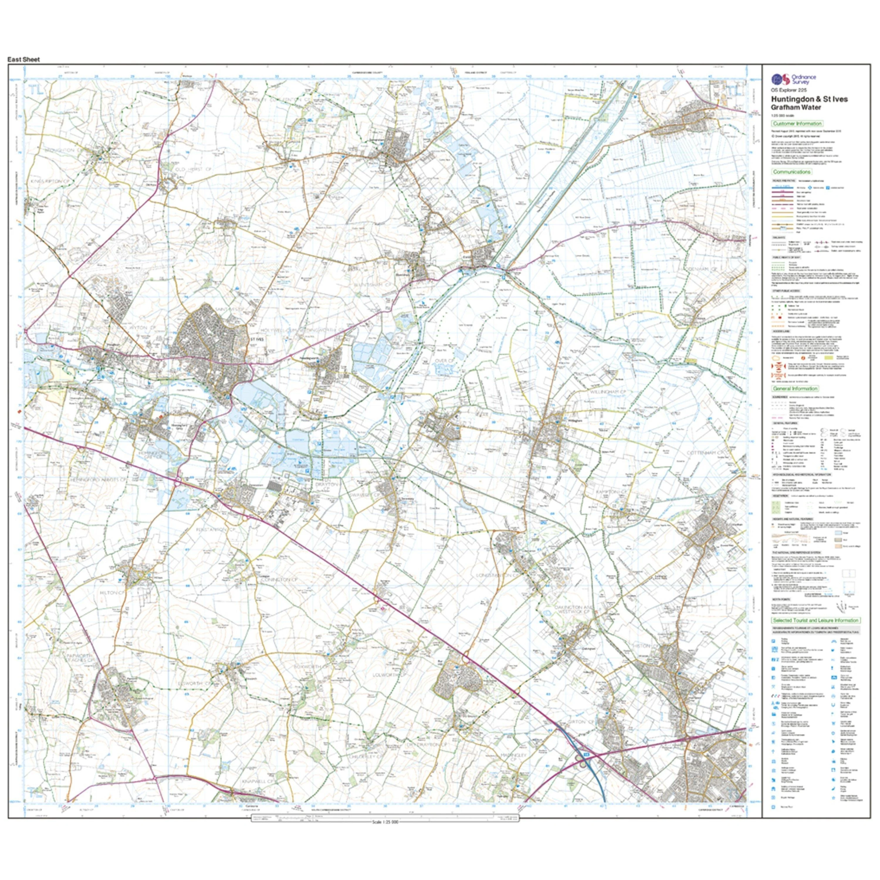 Explorer 225 Huntingdon St Ives  Grafham Water Map With Digital Version - Image 3