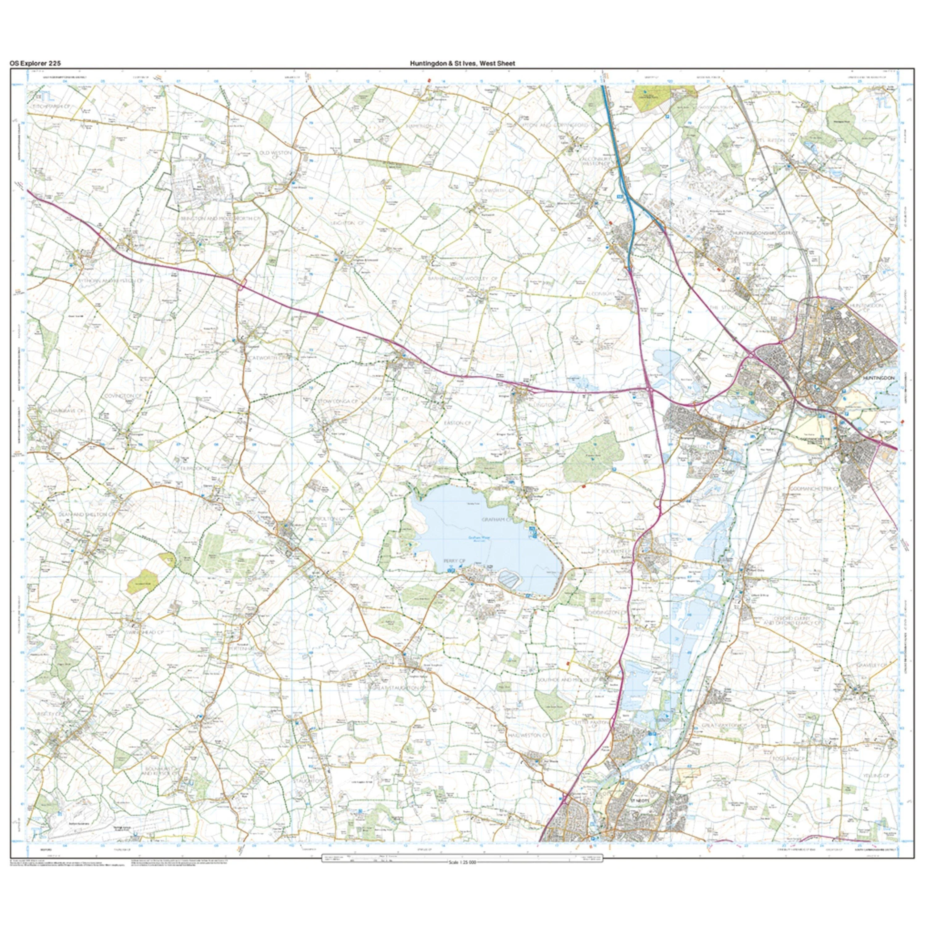 Explorer 225 Huntingdon St Ives  Grafham Water Map With Digital Version - Image 4