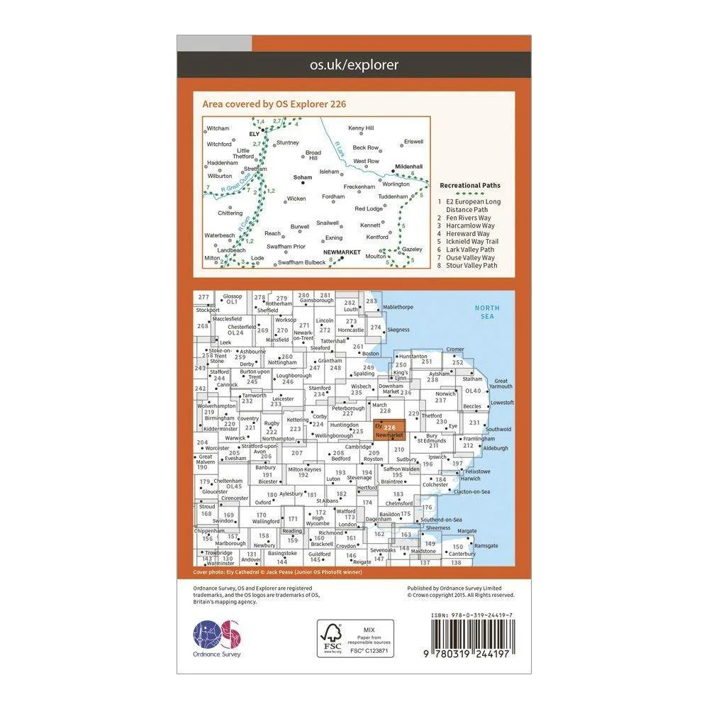 Explorer 226 Ely  Newmarket Map With Digital Version - Image 2