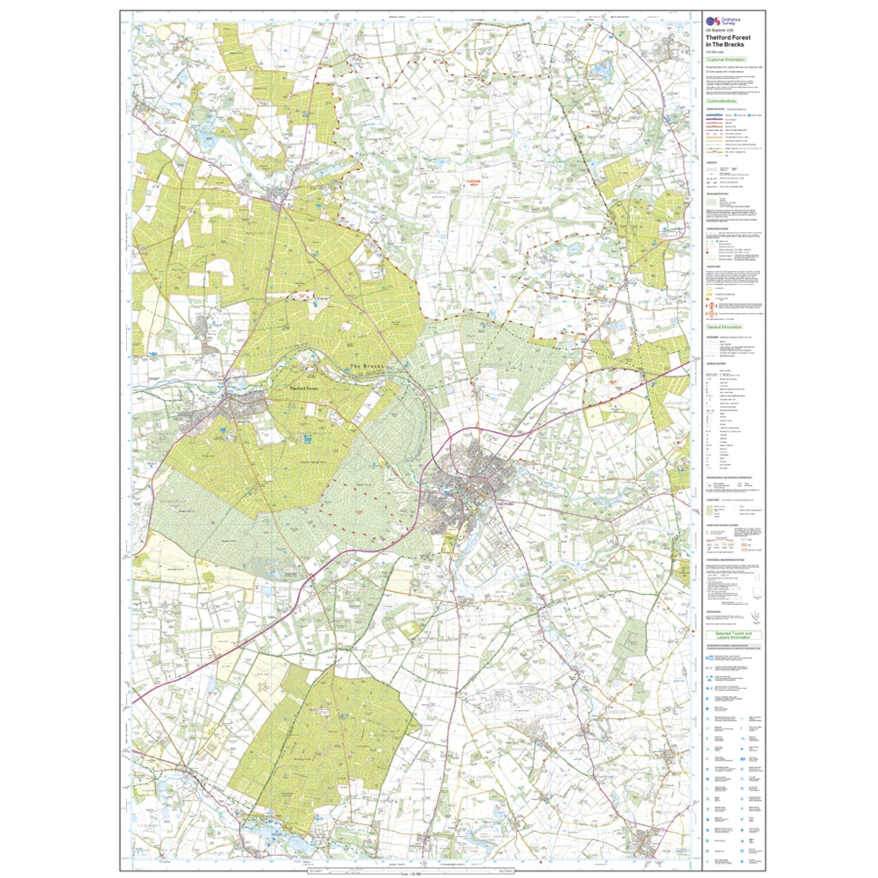 Explorer 229 Thetford Forest in the Brecks Map With Digital Version - Image 3