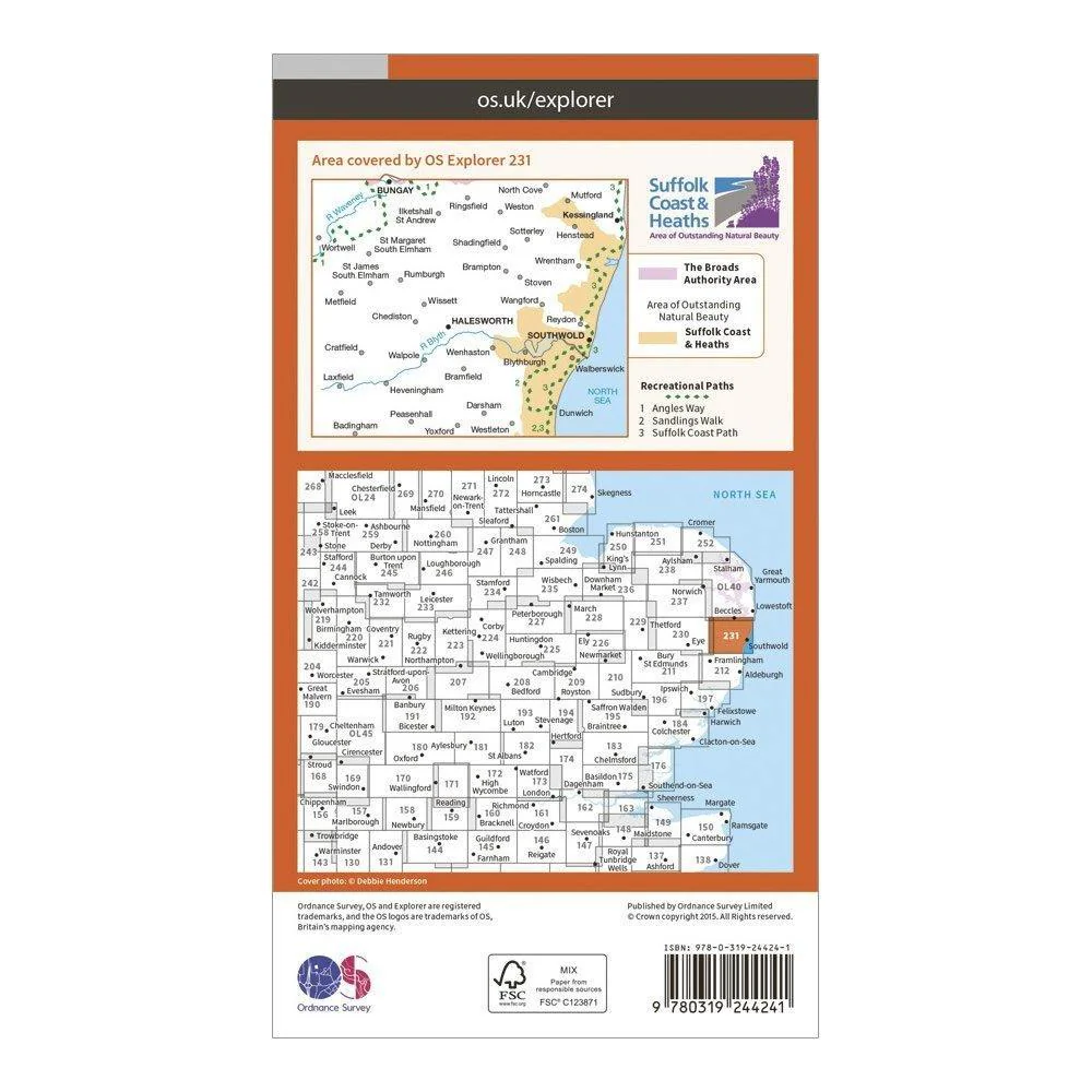 Explorer 231 Southwold & Bungay Map With Digital Version - Image 2