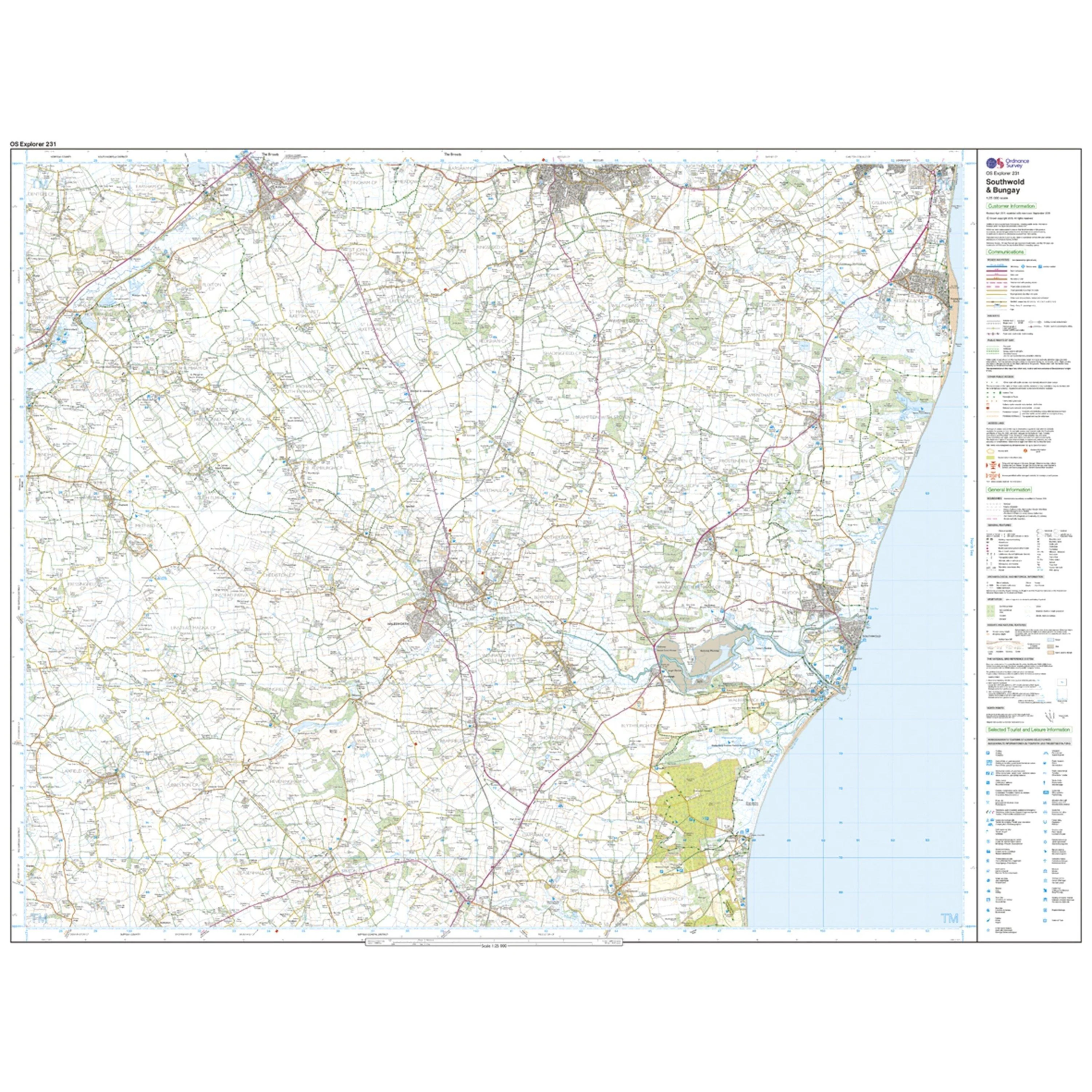 Explorer 231 Southwold & Bungay Map With Digital Version - Image 3
