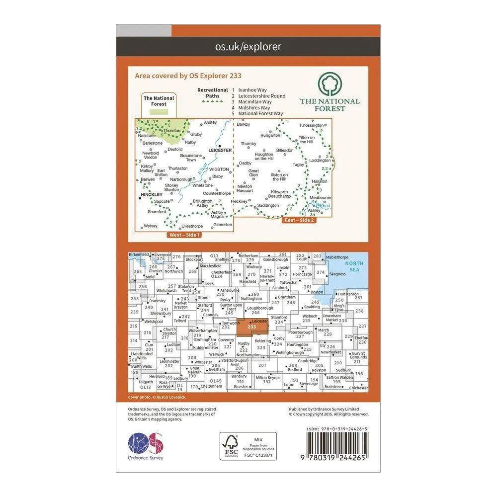 Explorer 233 Leicester & Hinckley Map With Digital Version - Image 2