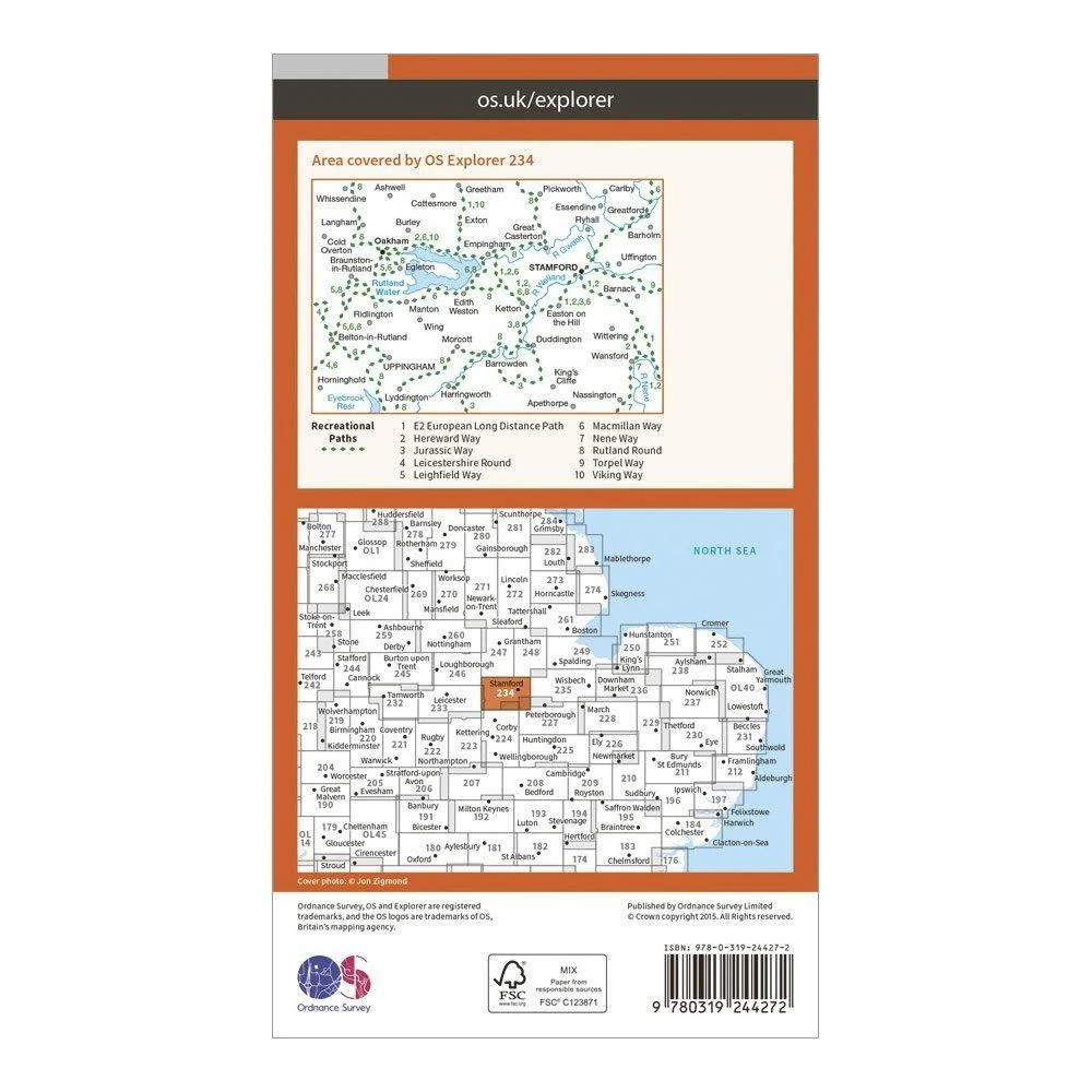 Explorer 234 Rutland Water Map With Digital Version - Image 2