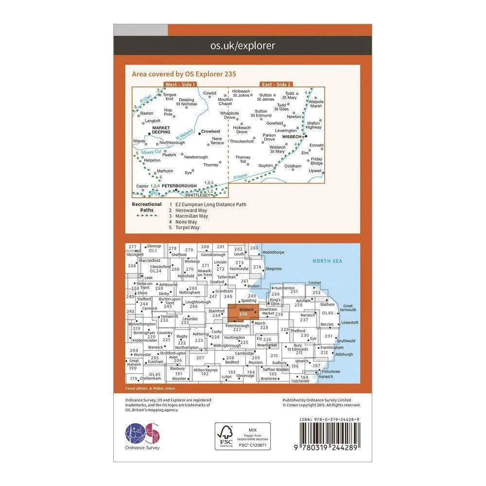 Explorer 235 Wisbech & Peterborough North Map With Digital Version - Image 2
