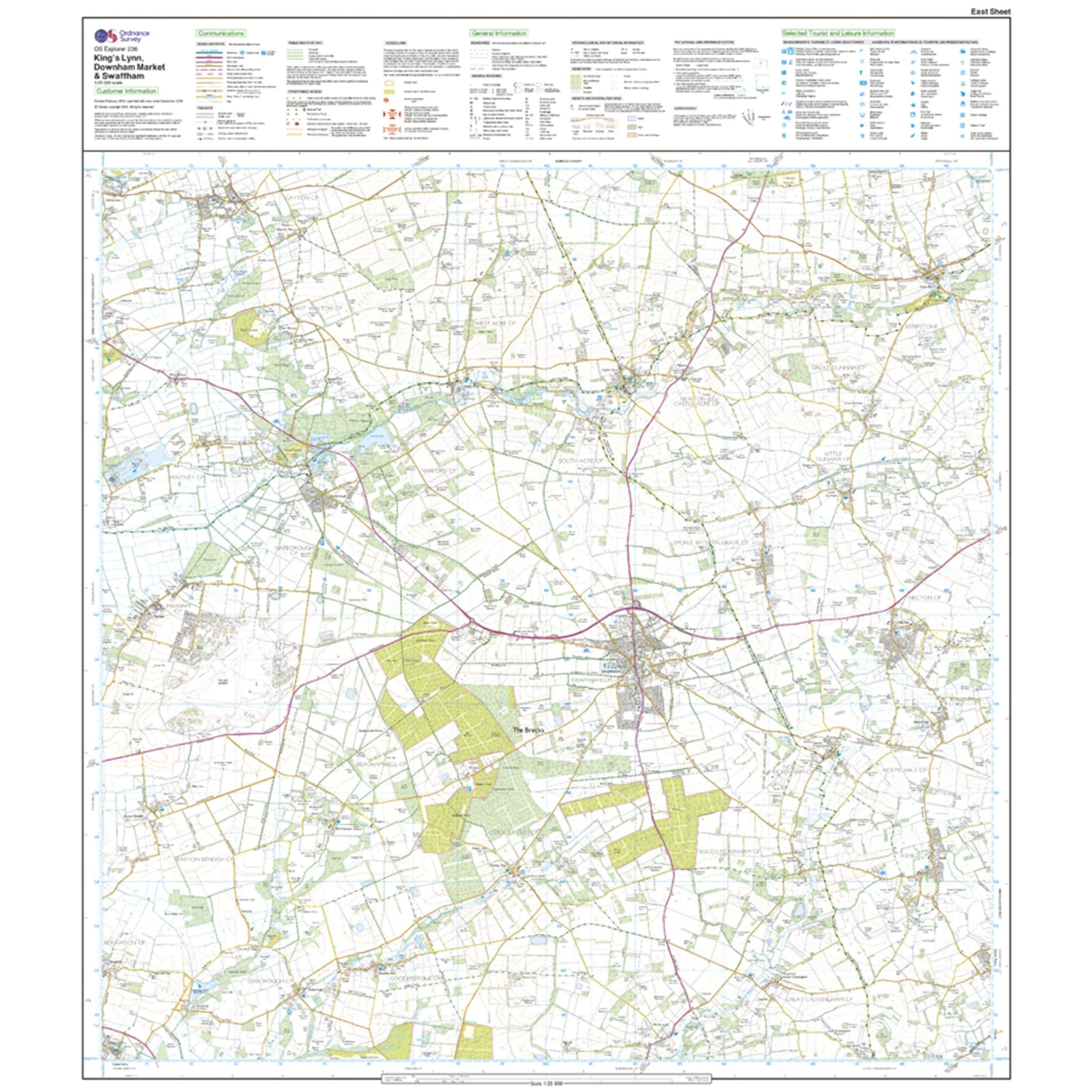 Explorer 236 King's Lynn, Downham Market & Swaffham Map With Digital Version - Image 3