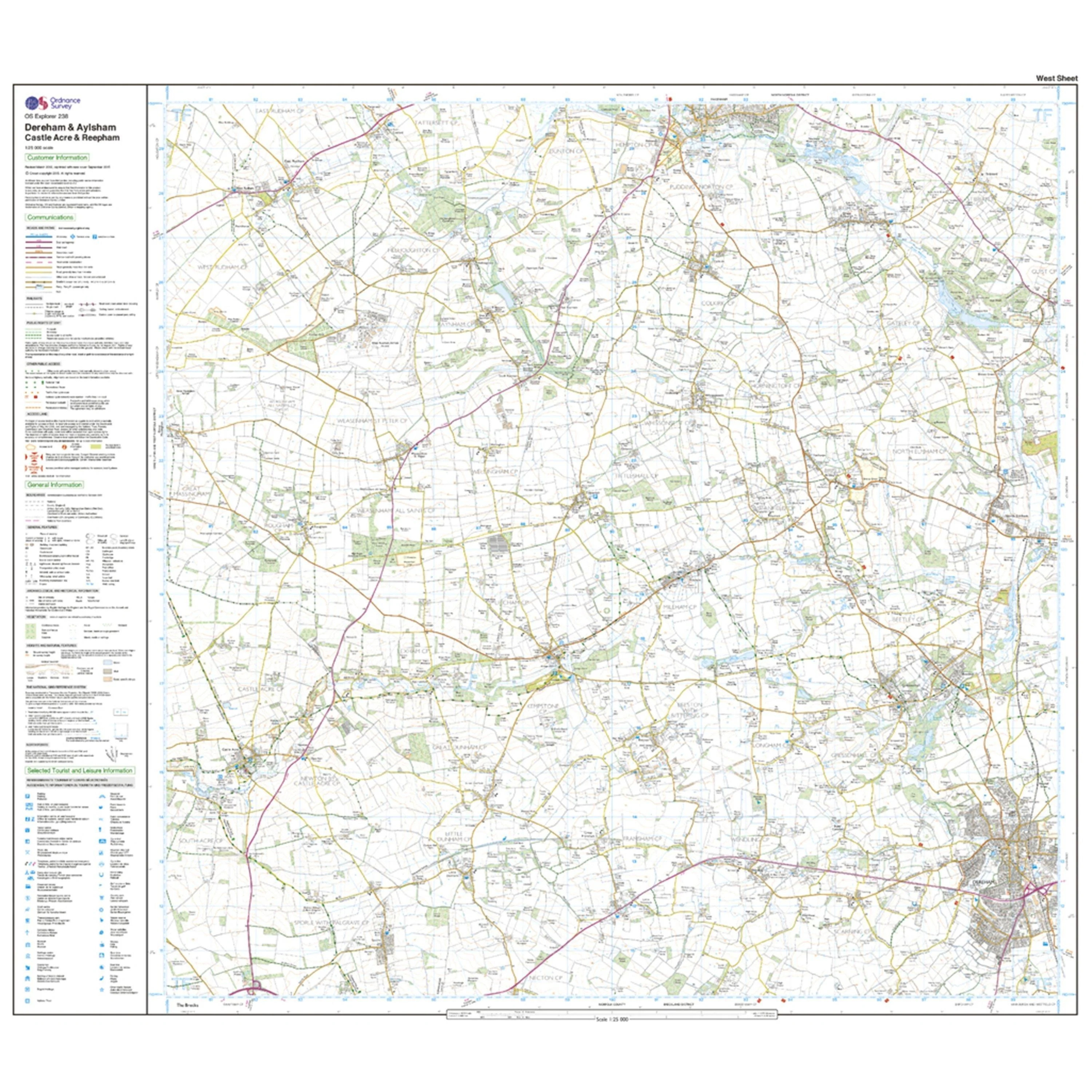 Explorer 238 East Dereham  Aylsham Map With Digital Version - Image 4