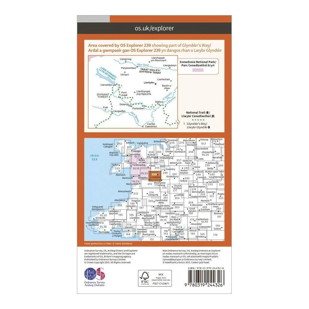 Explorer 239 Lake Vyrnwy & Llanfyllin Map With Digital Version - Image 2