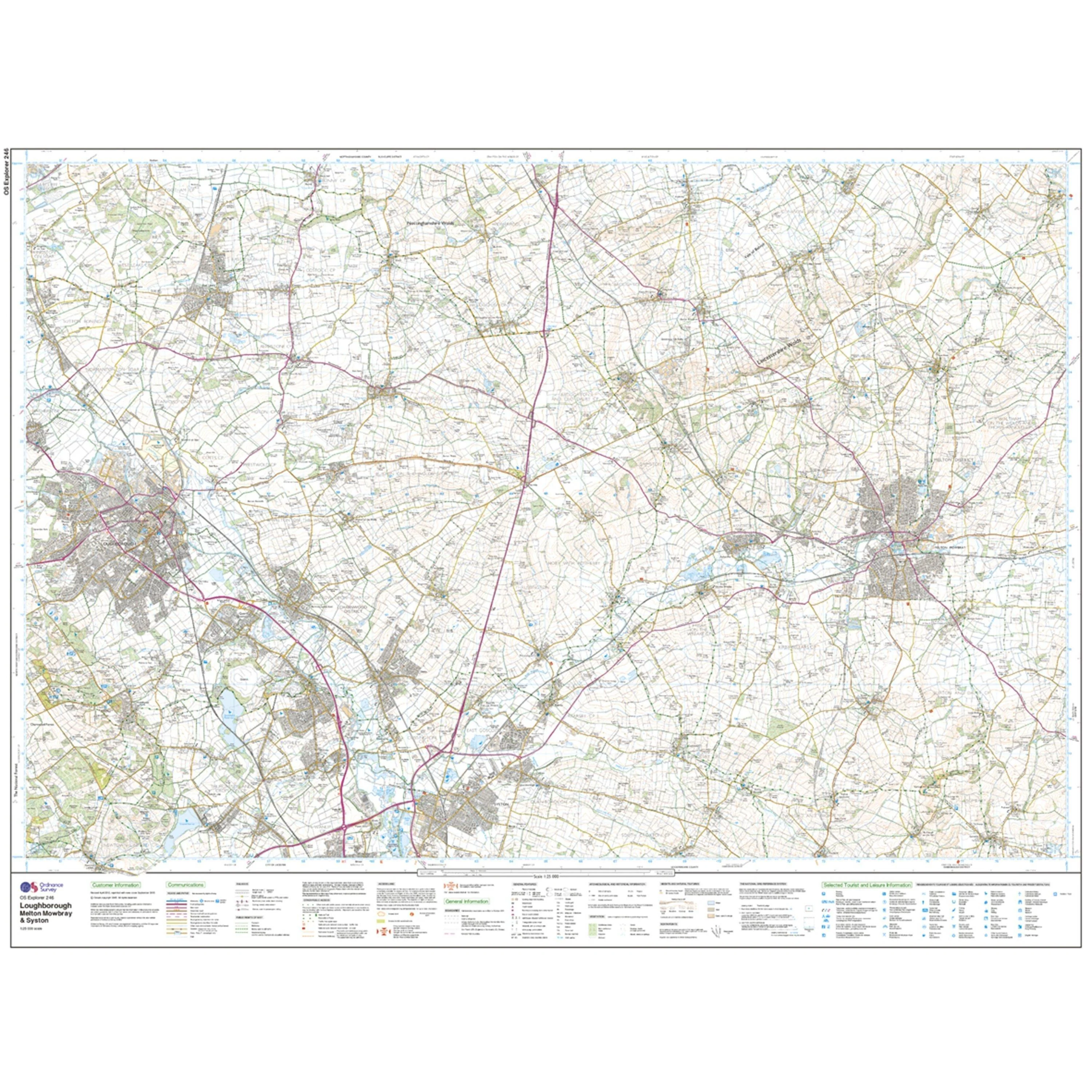 Explorer 246 Loughborough, Melton Mowbray & Syston Map With Digital Version - Image 3