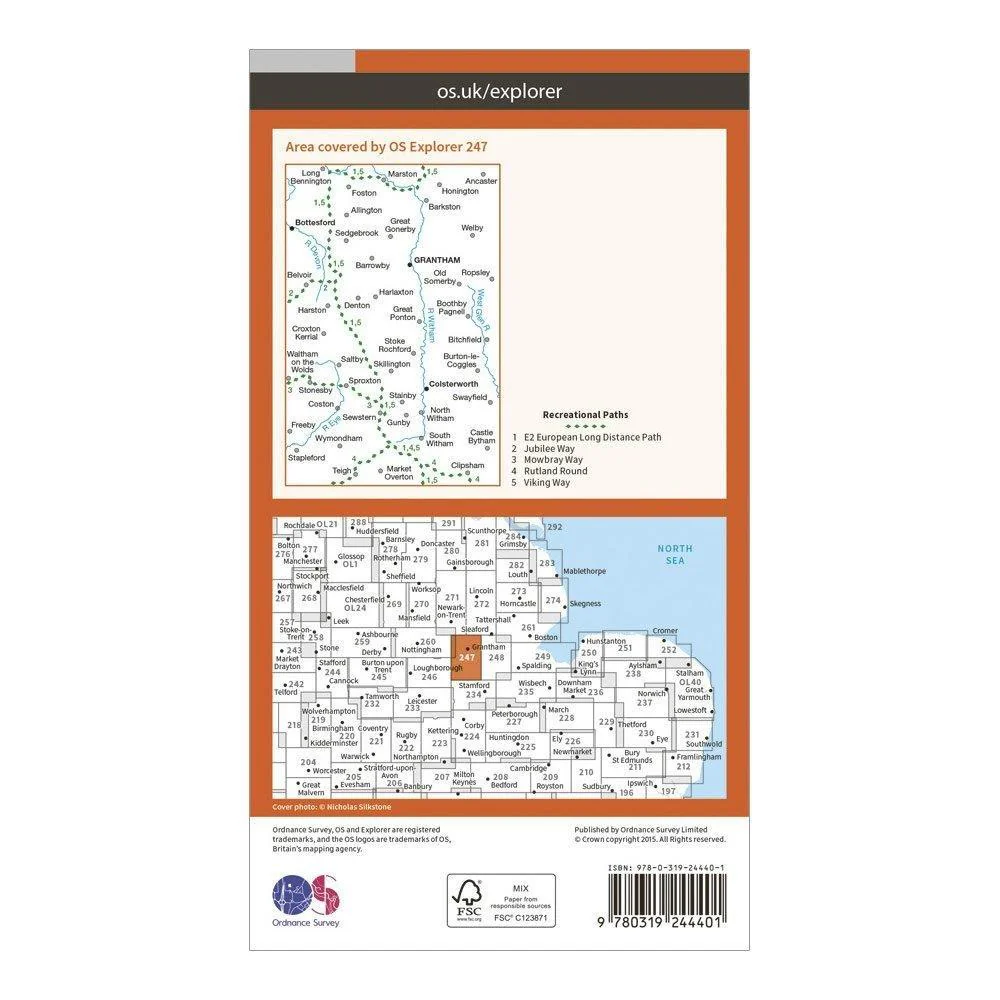 Explorer 247 Grantham Map With Digital Version - Image 2