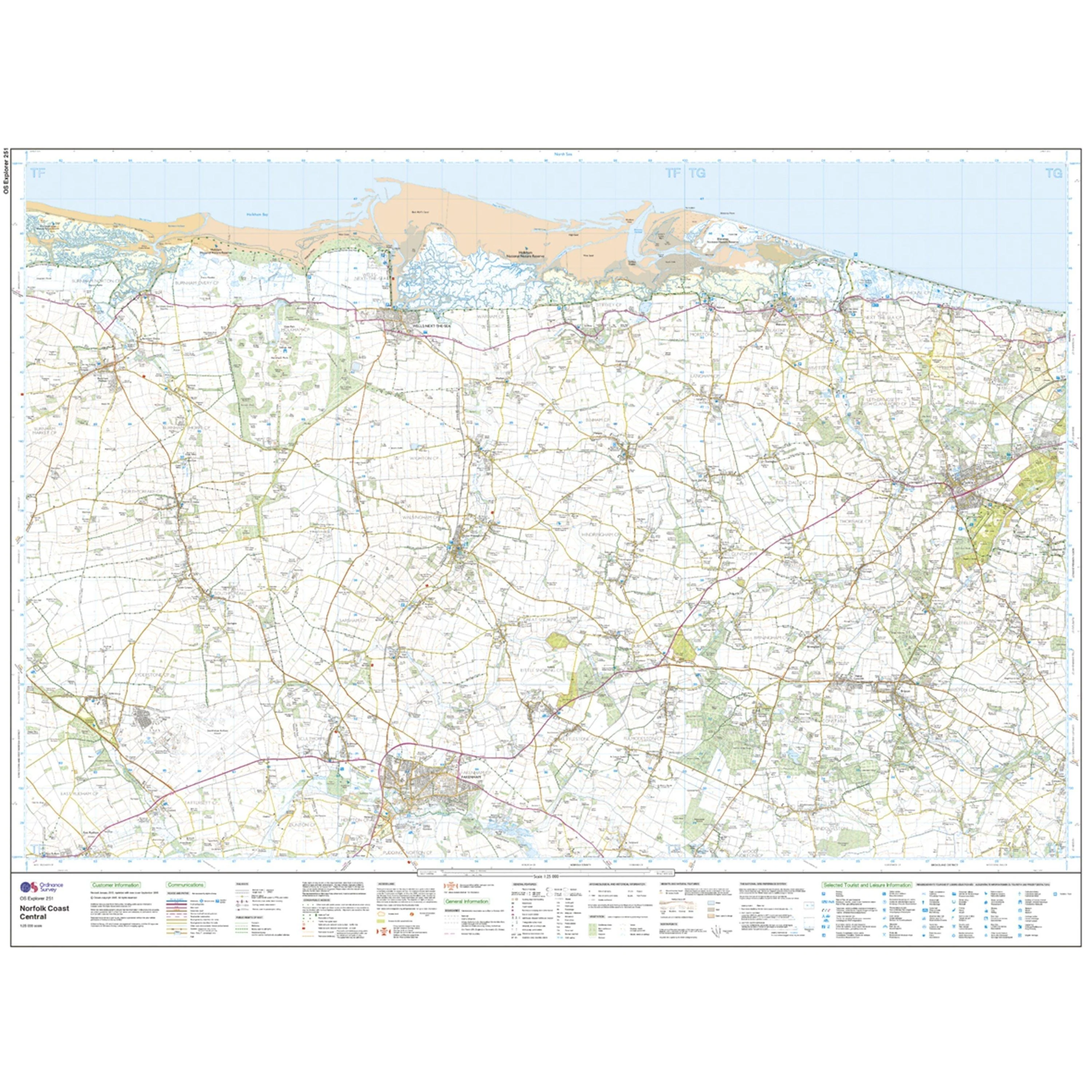 Explorer 251 Norfolk Coast Central Map With Digital Version - Image 3