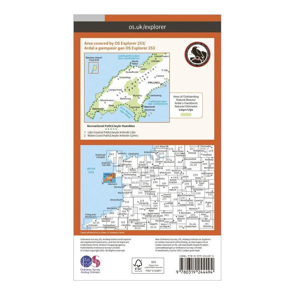 Explorer 253 Lleyn Peninsula West Map With Digital Version - Image 2