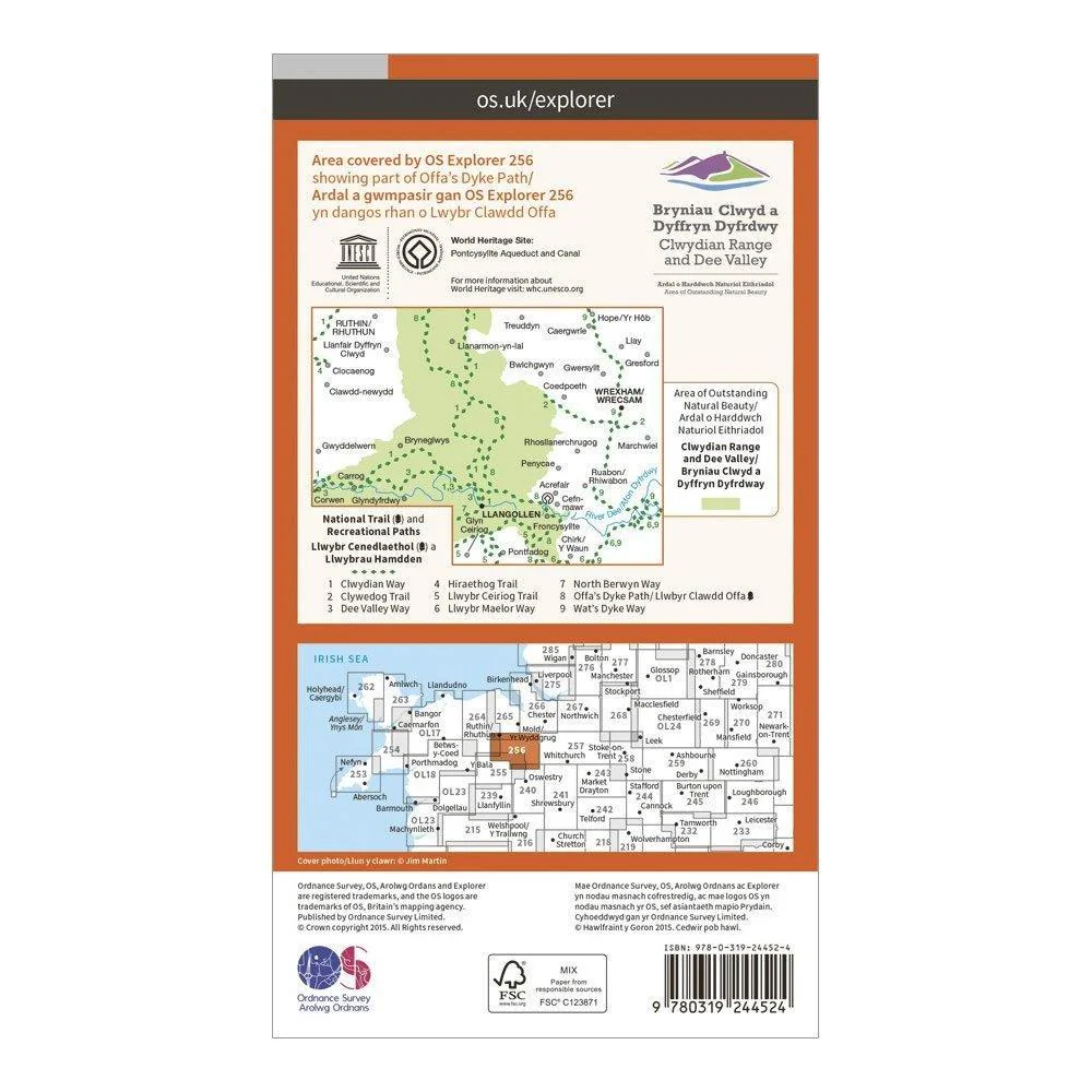 Explorer 256 Wrexham & Llangollen Map With Digital Version - Image 2
