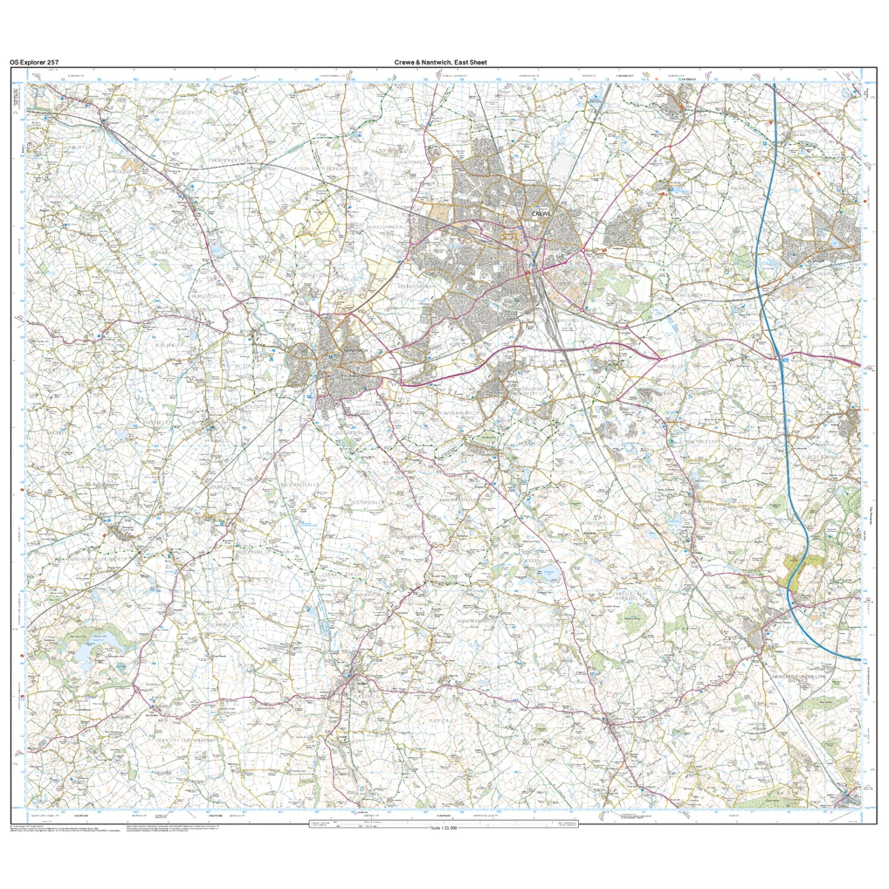 Explorer 257 Crewe  Nantwich Map With Digital Version - Image 3