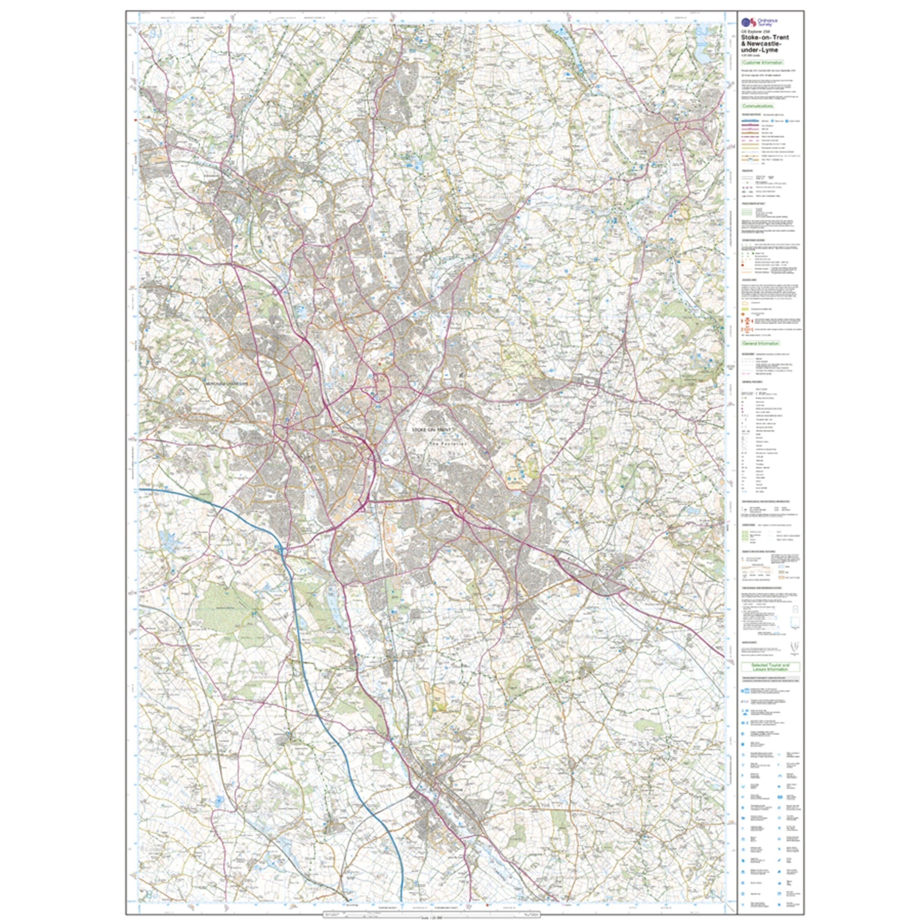 Explorer 258 Stoke-on-Trent & Newcastle-under-Lyme Map With Digital Version - Image 3