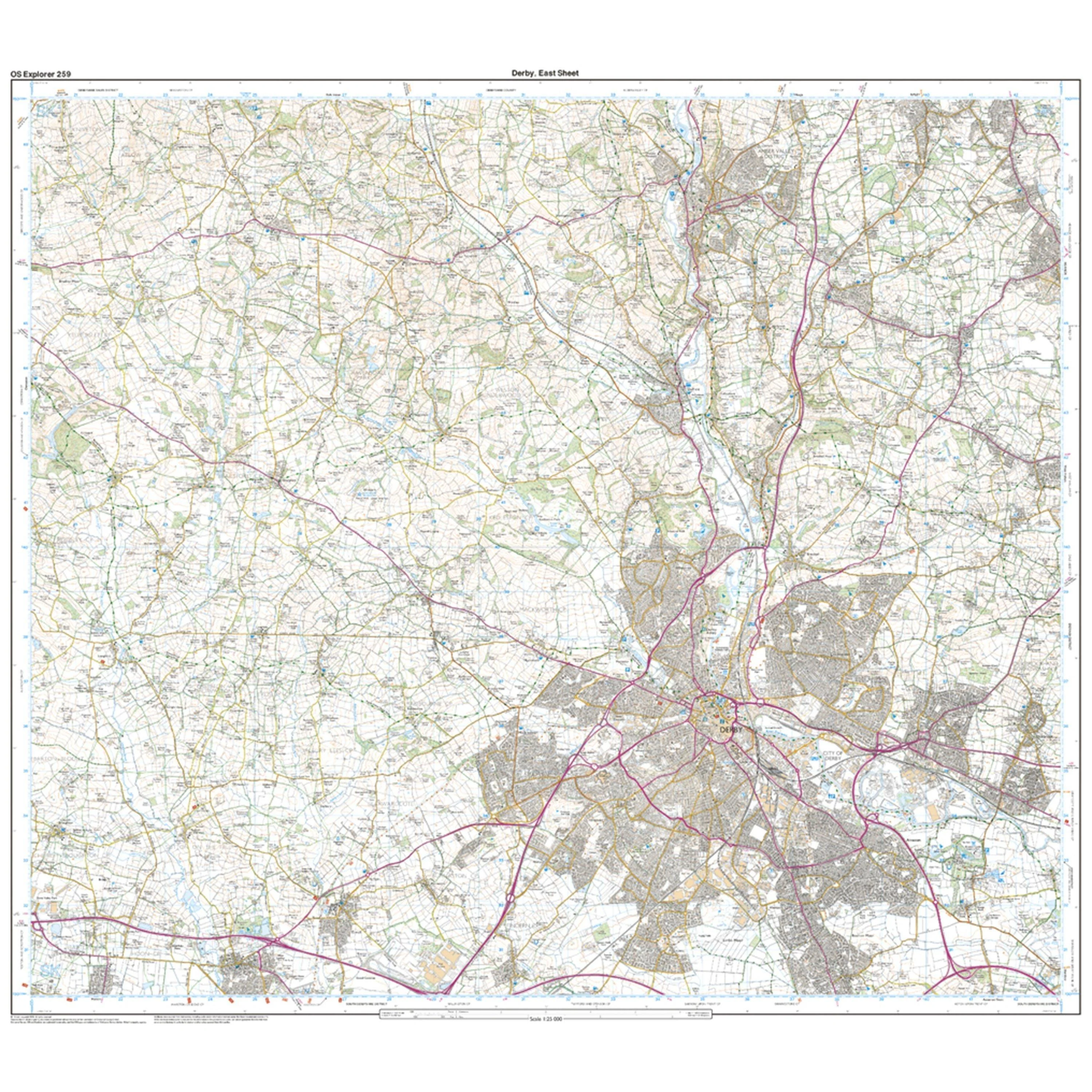 Explorer 259 Derby, Uttoxeter, Ashbourne & Cheadle Map With Digital Version - Image 3