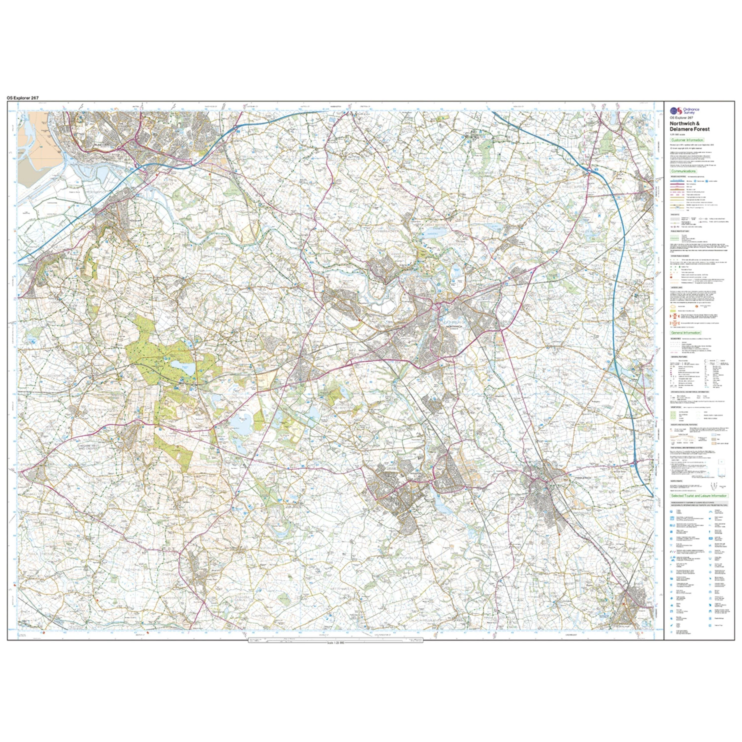 Explorer 267 Northwich & Delamere Forest Map With Digital Version - Image 3