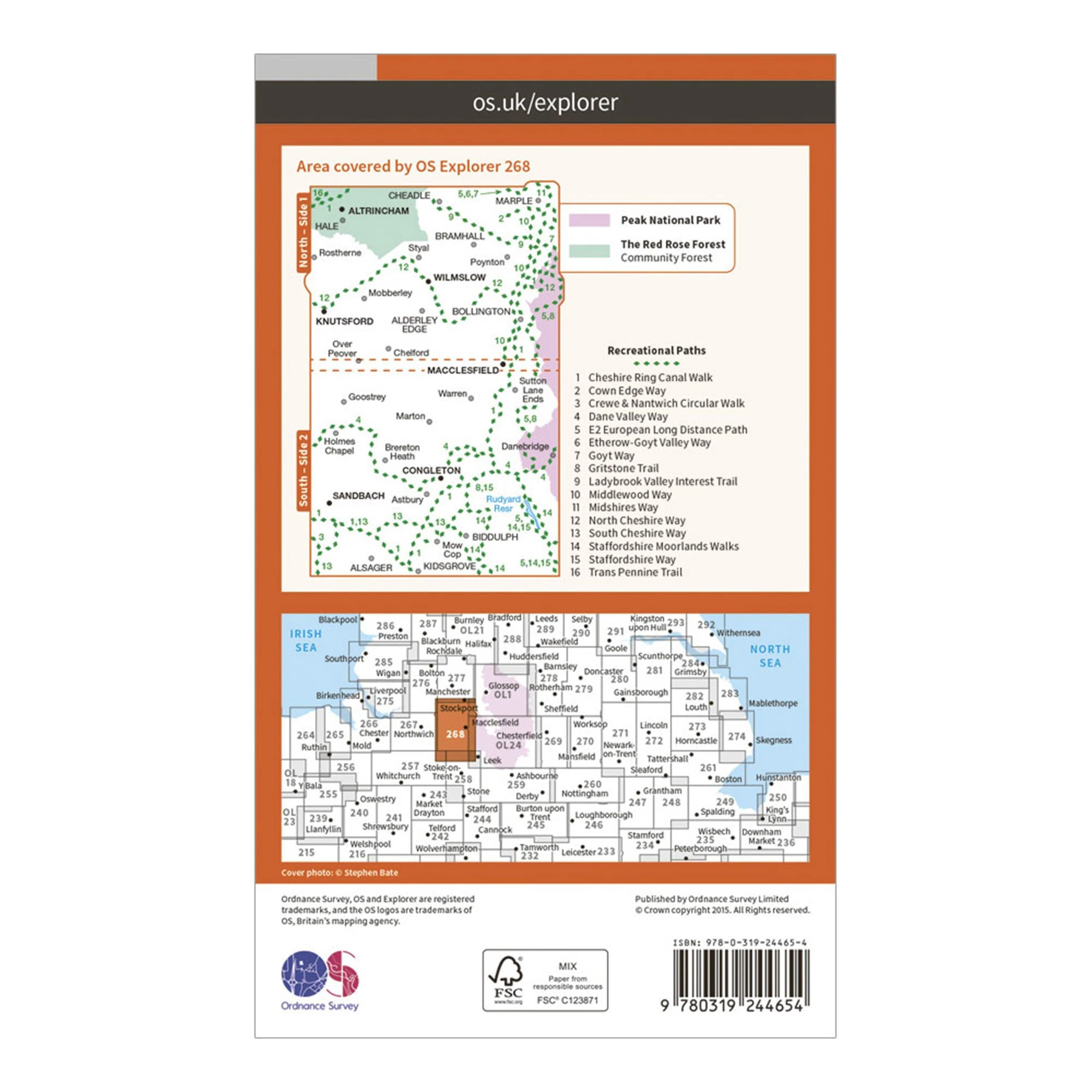 Explorer 268 Wilmslow, Macclesfield & Congleton Map With Digital Version - Image 2