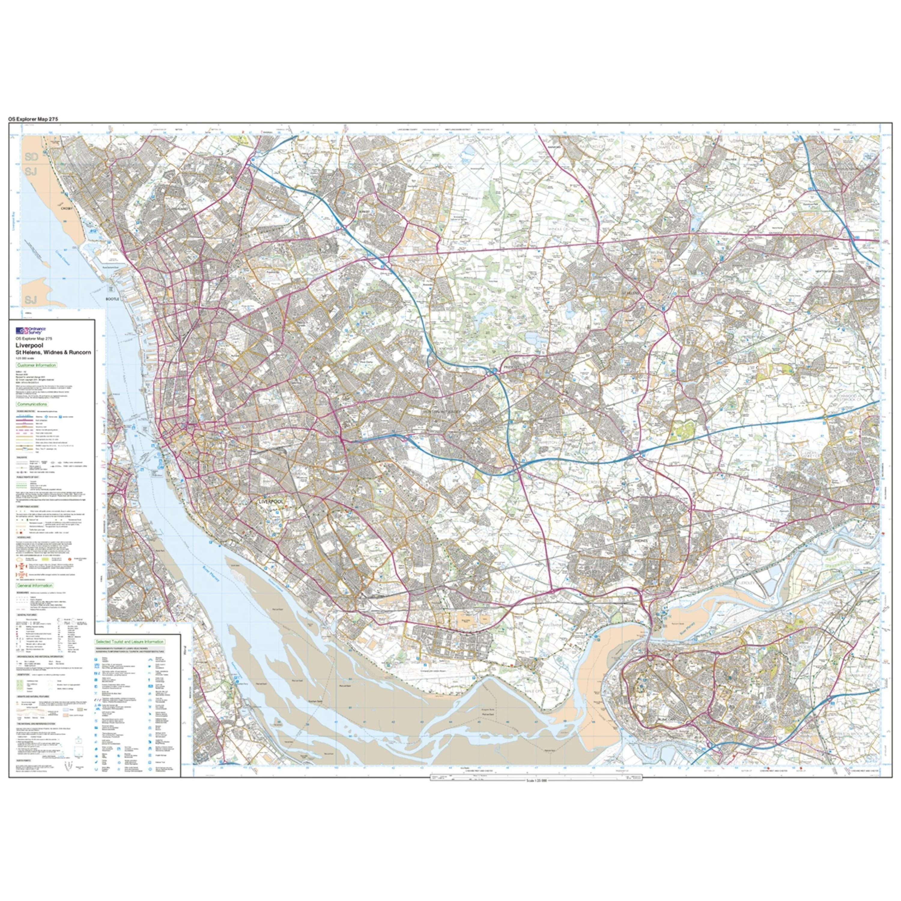 Explorer 275 Liverpool, St Helens, Widnes & Runcorn Map With Digital Version - Image 3