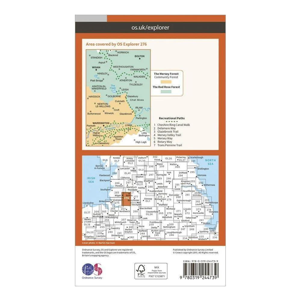 Explorer 276 Bolton, Wigan & Warrington Map With Digital Version - Image 2