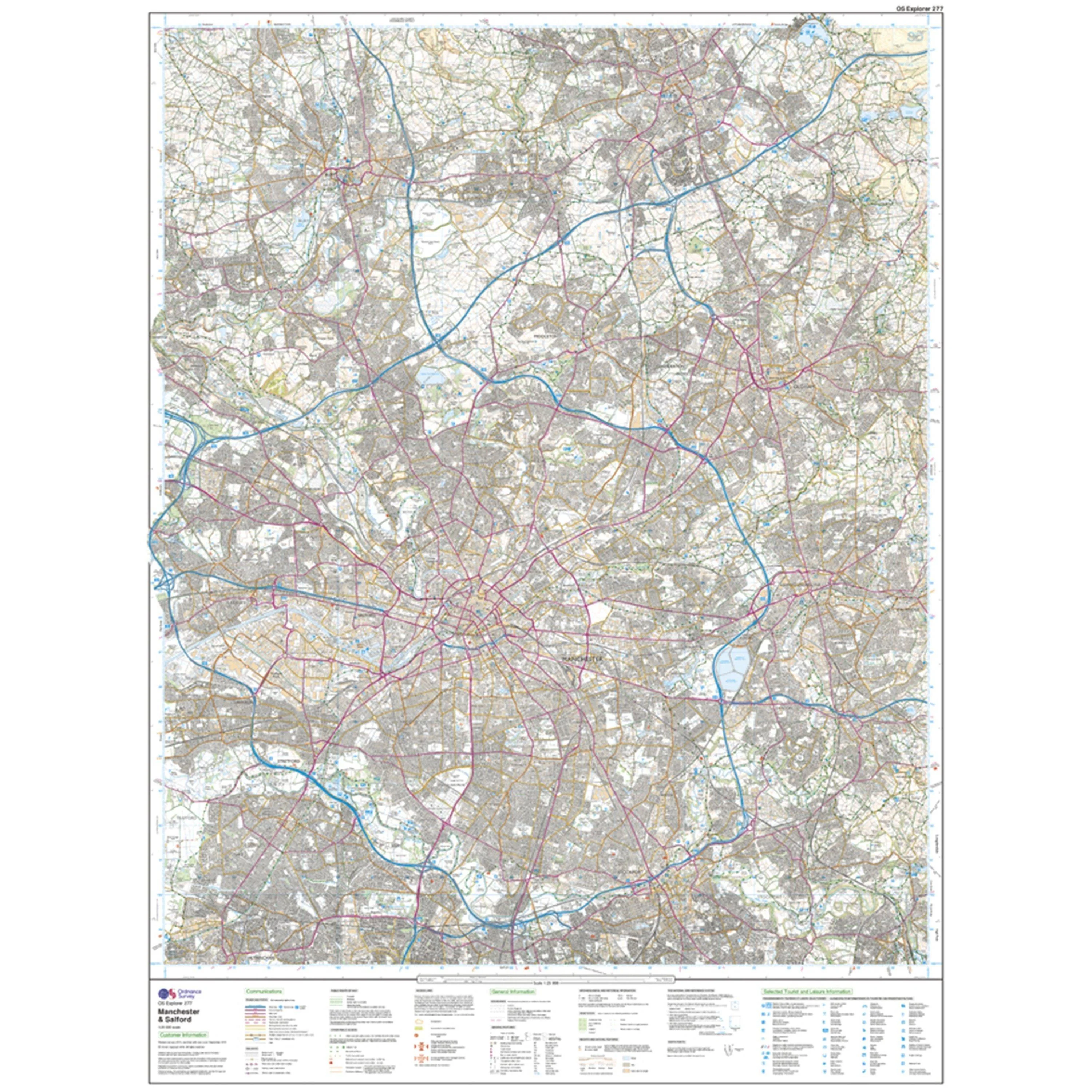 Explorer 277 Manchester & Salford Map With Digital Version - Image 3