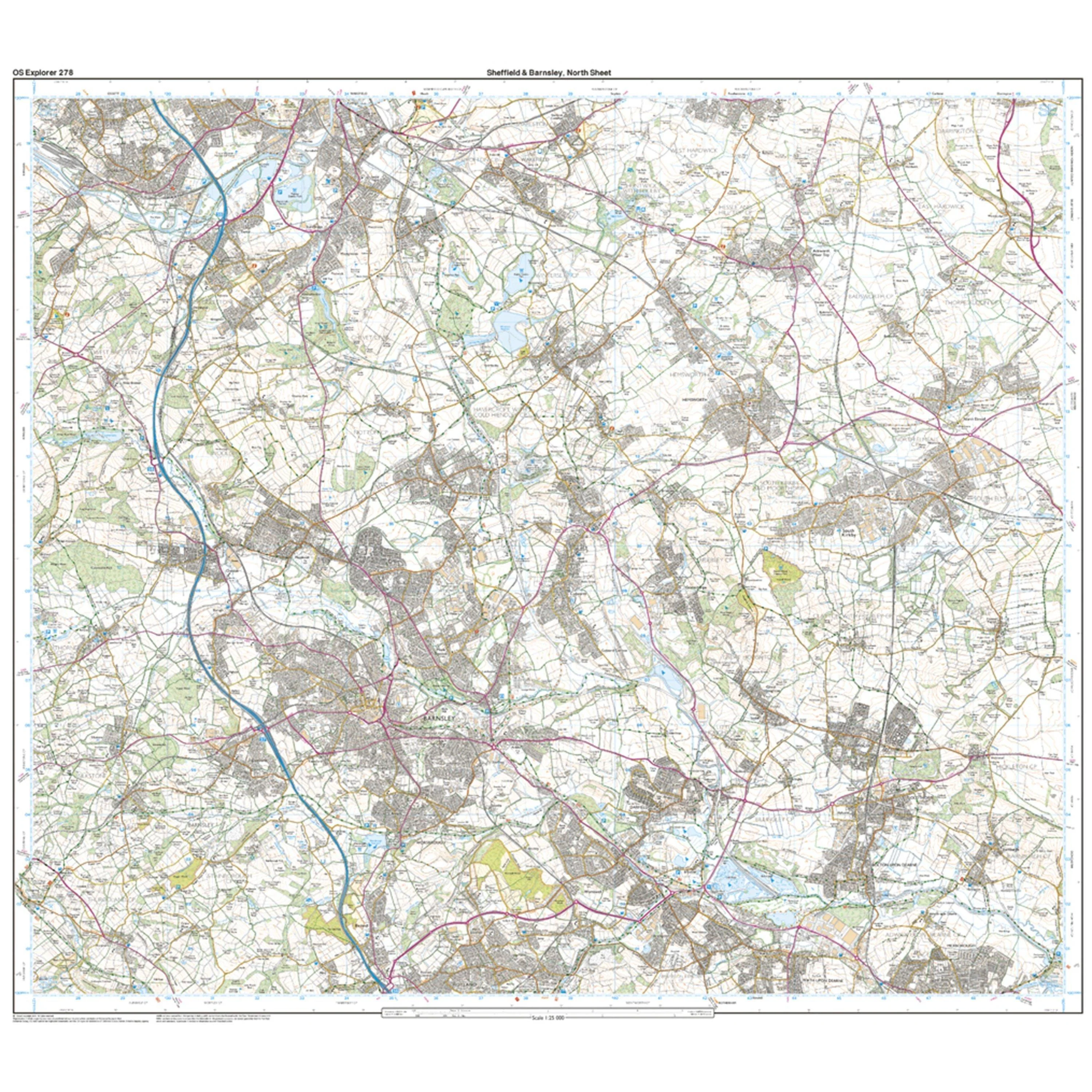 Explorer 278 Sheffield & Barnsley Map With Digital Version - Image 3