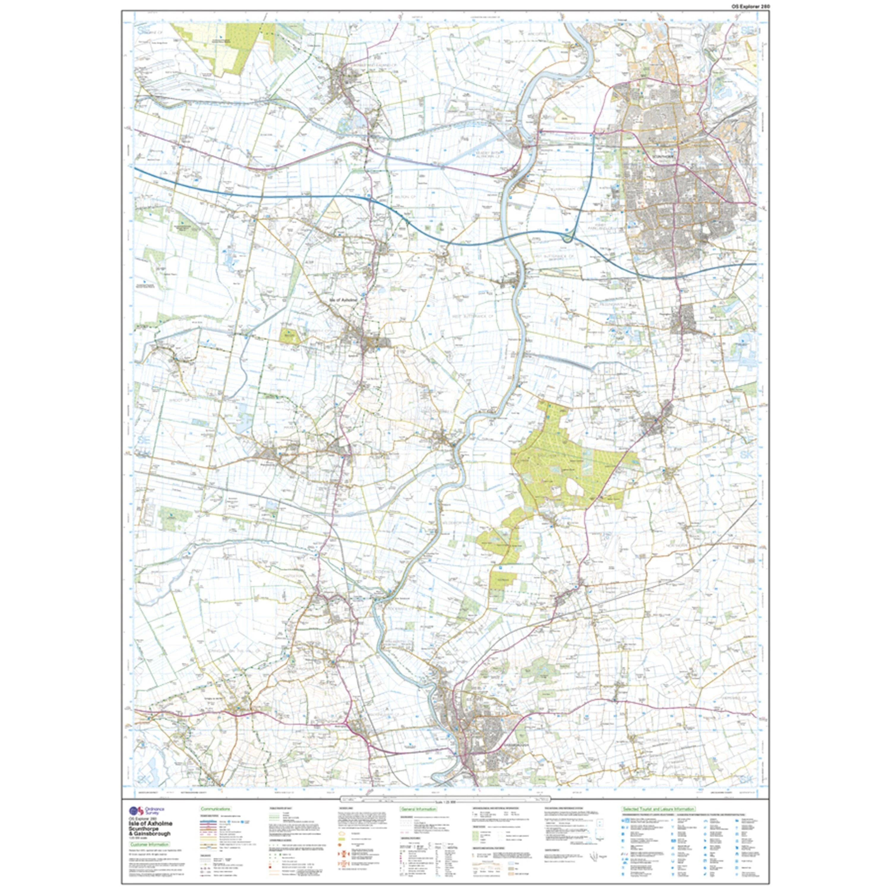Explorer 280 Isle of Axholme, Scunthorpe & Gainsborough Map With Digital Version - Image 3