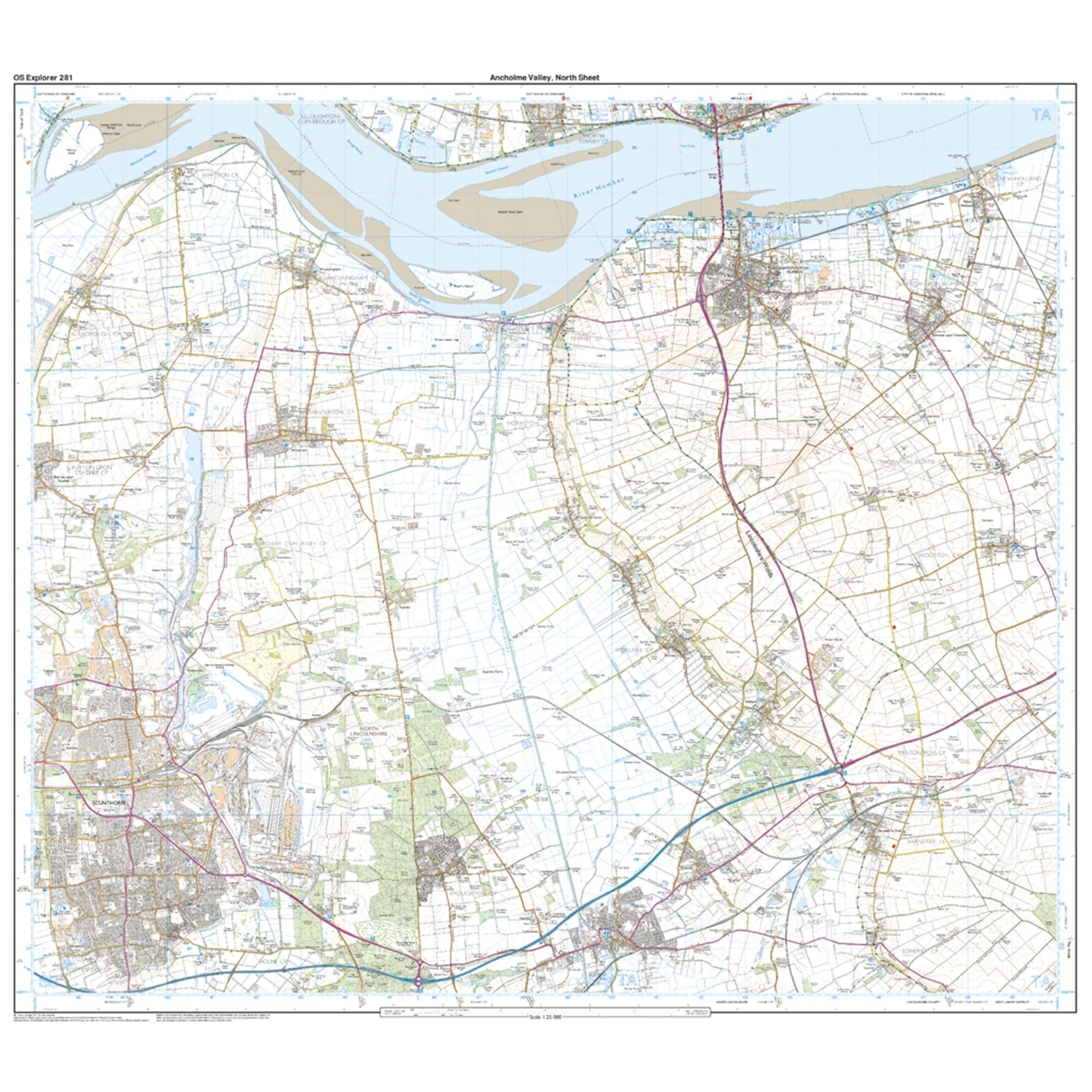 Explorer 281 Ancholme Valley Map With Digital Version - Image 3