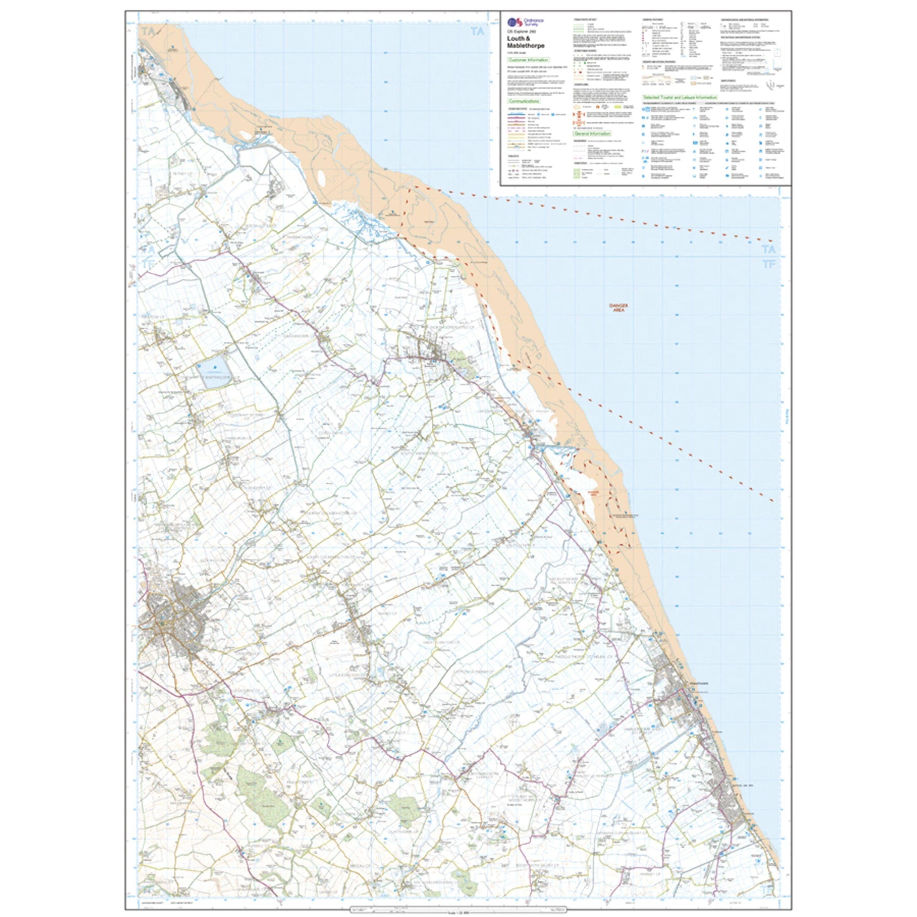 Explorer 283 Louth & Mablethorpe Map With Digital Version - Image 3
