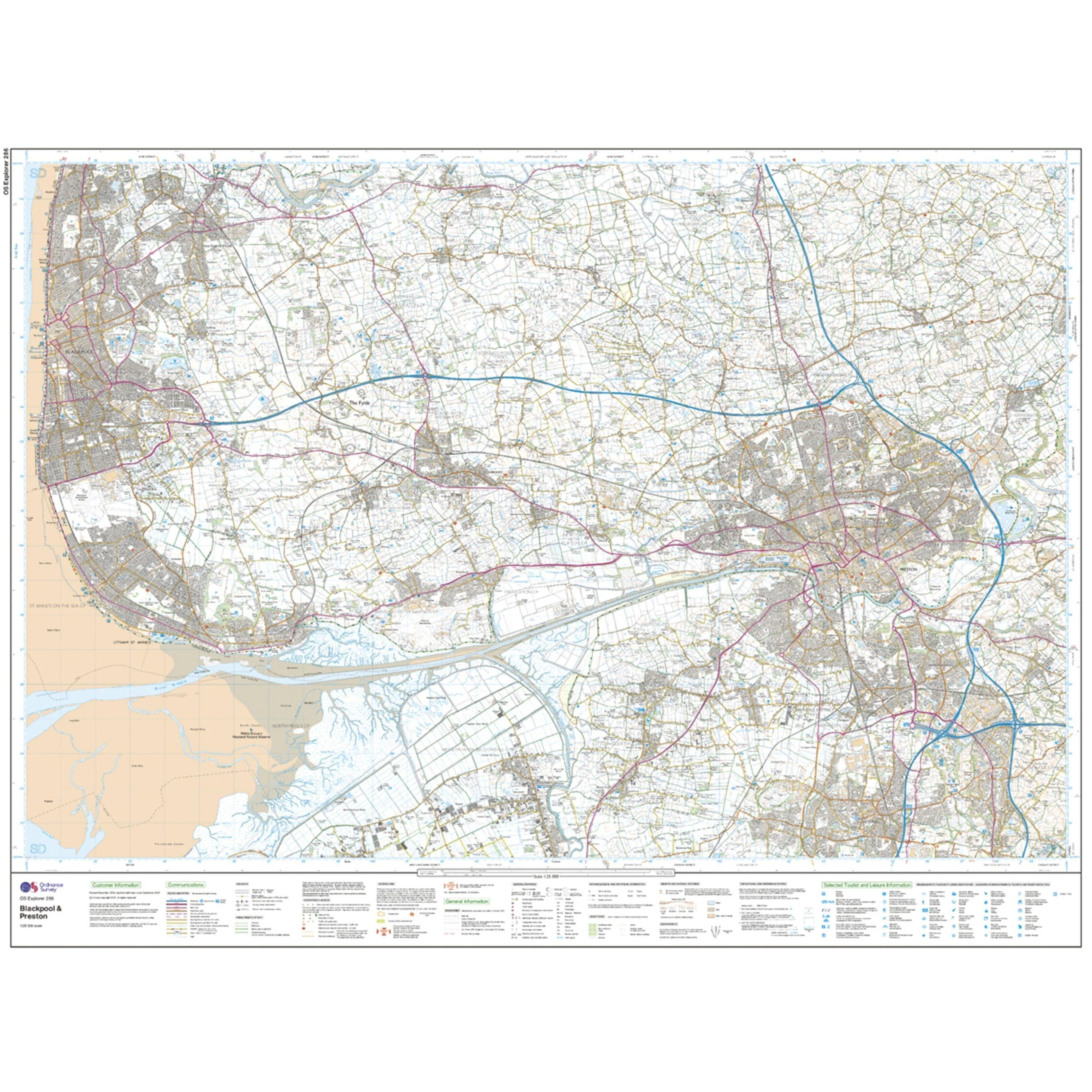 Explorer 286 Blackpool  Preston Map With Digital Version - Image 3