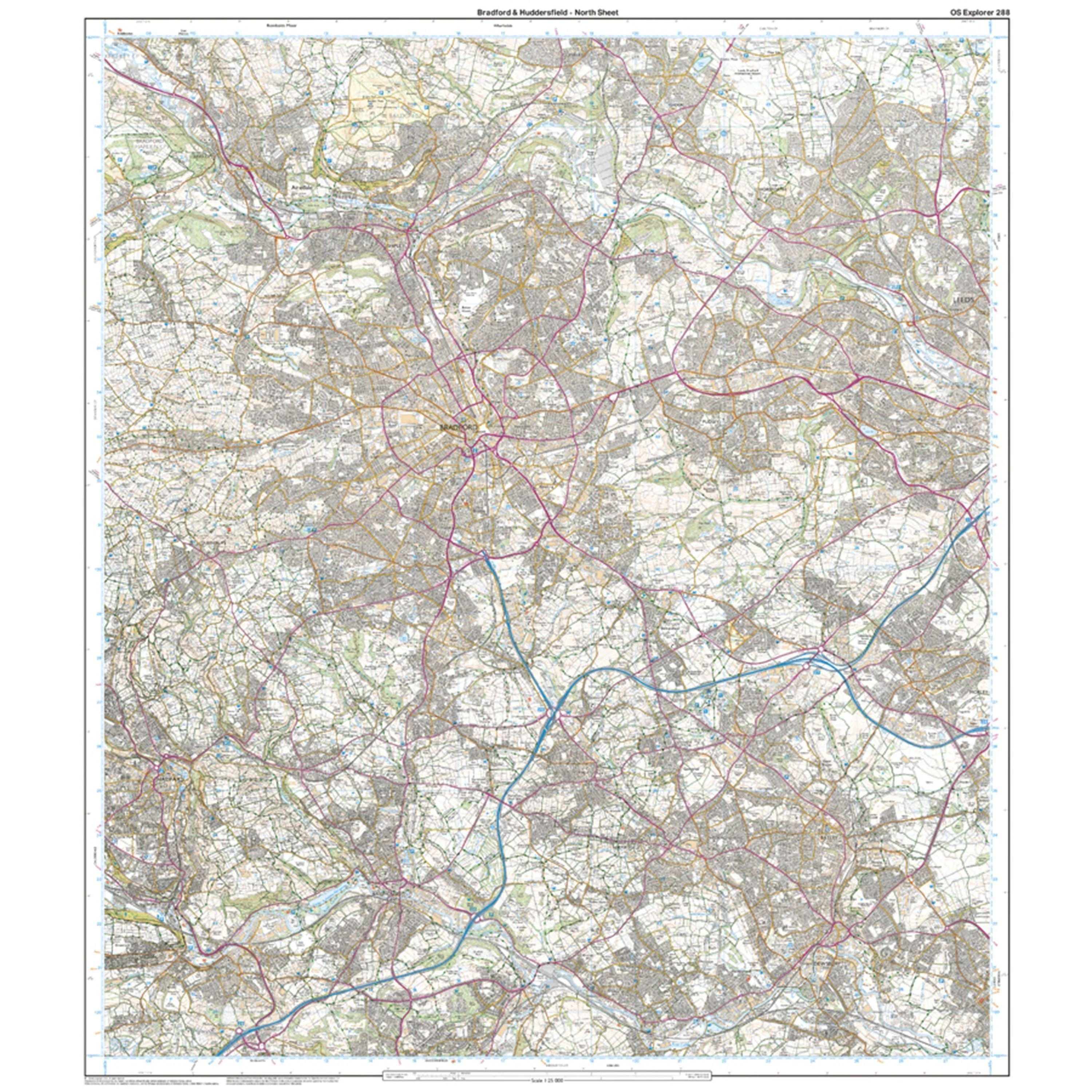 Explorer 288 Bradford & Huddersfield Map With Digital Version - Image 3