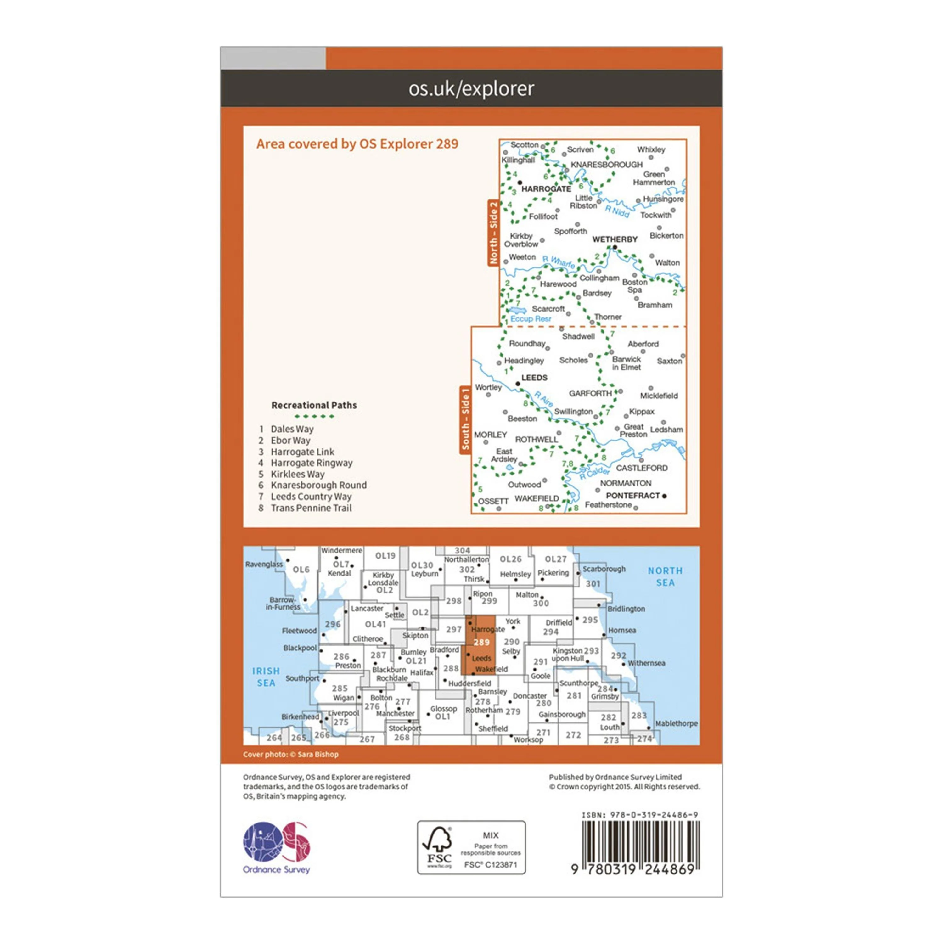 Explorer 289 Leeds Map With Digital Version - Image 2