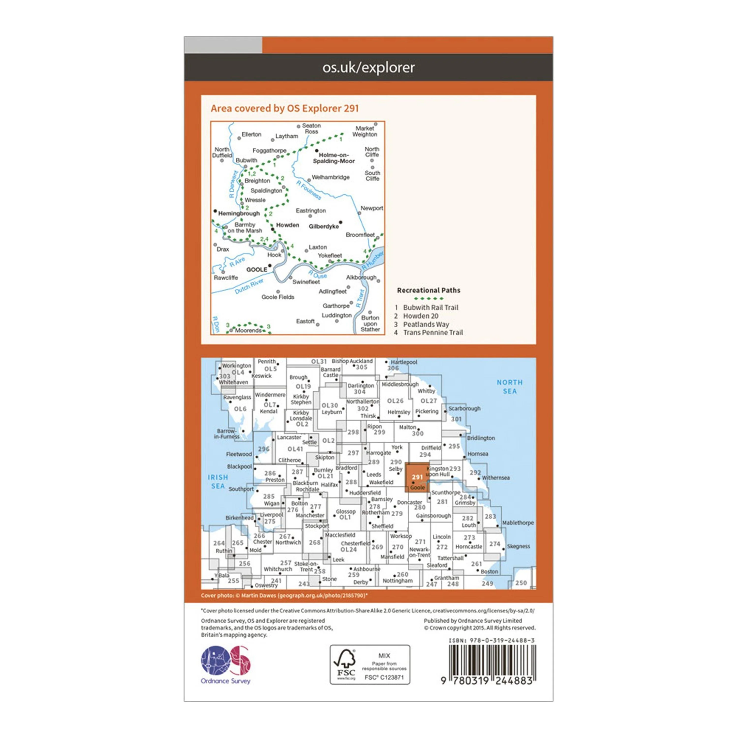 Explorer 291 Goole & Gilberdyke Map With Digital Version - Image 2