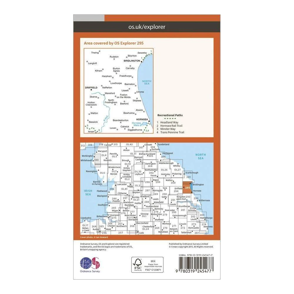 Explorer 295 Bridlington, Driffield & Hornsea Map With Digital Version - Image 2