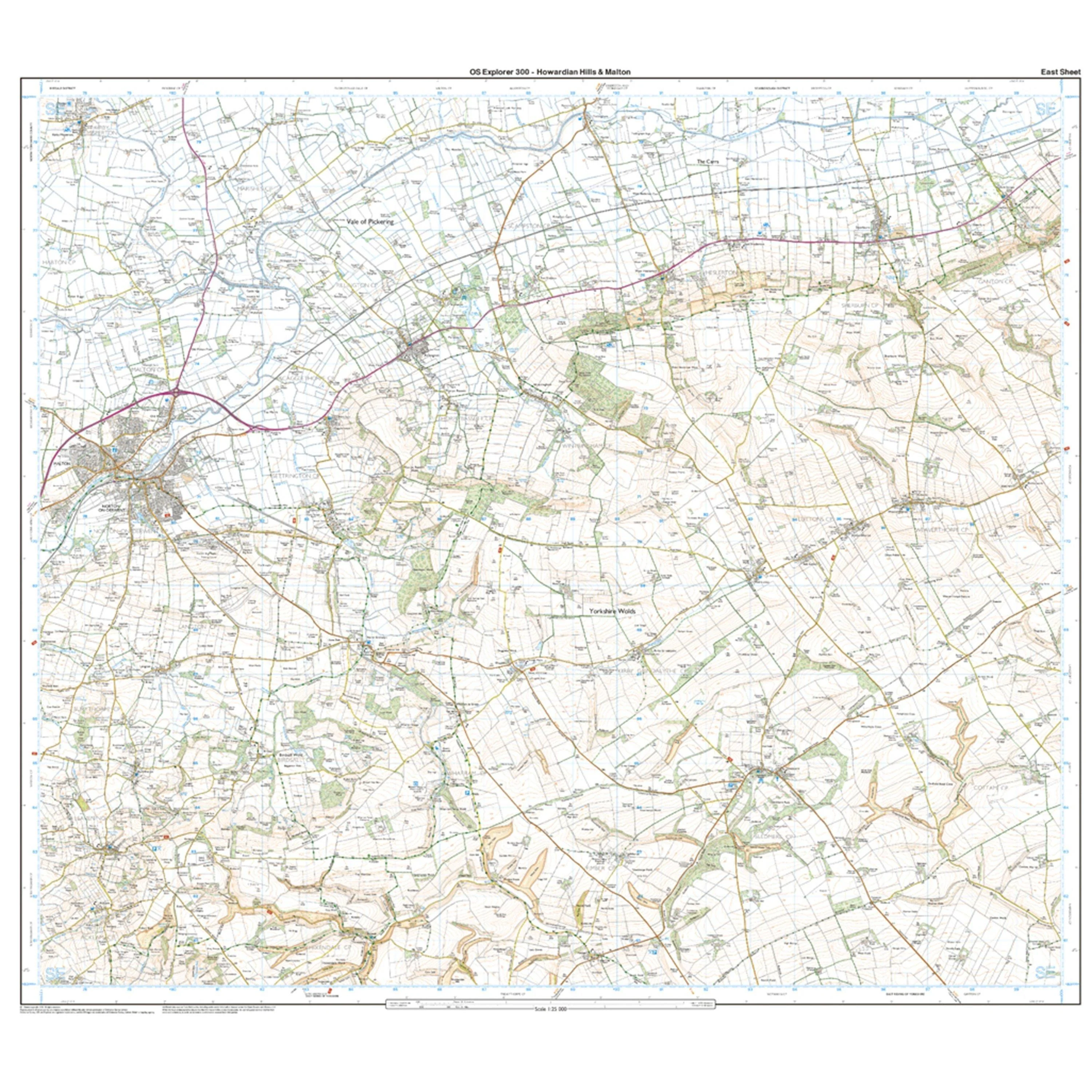 Explorer 300 Howardian Hills & Malton Map With Digital Version - Image 3